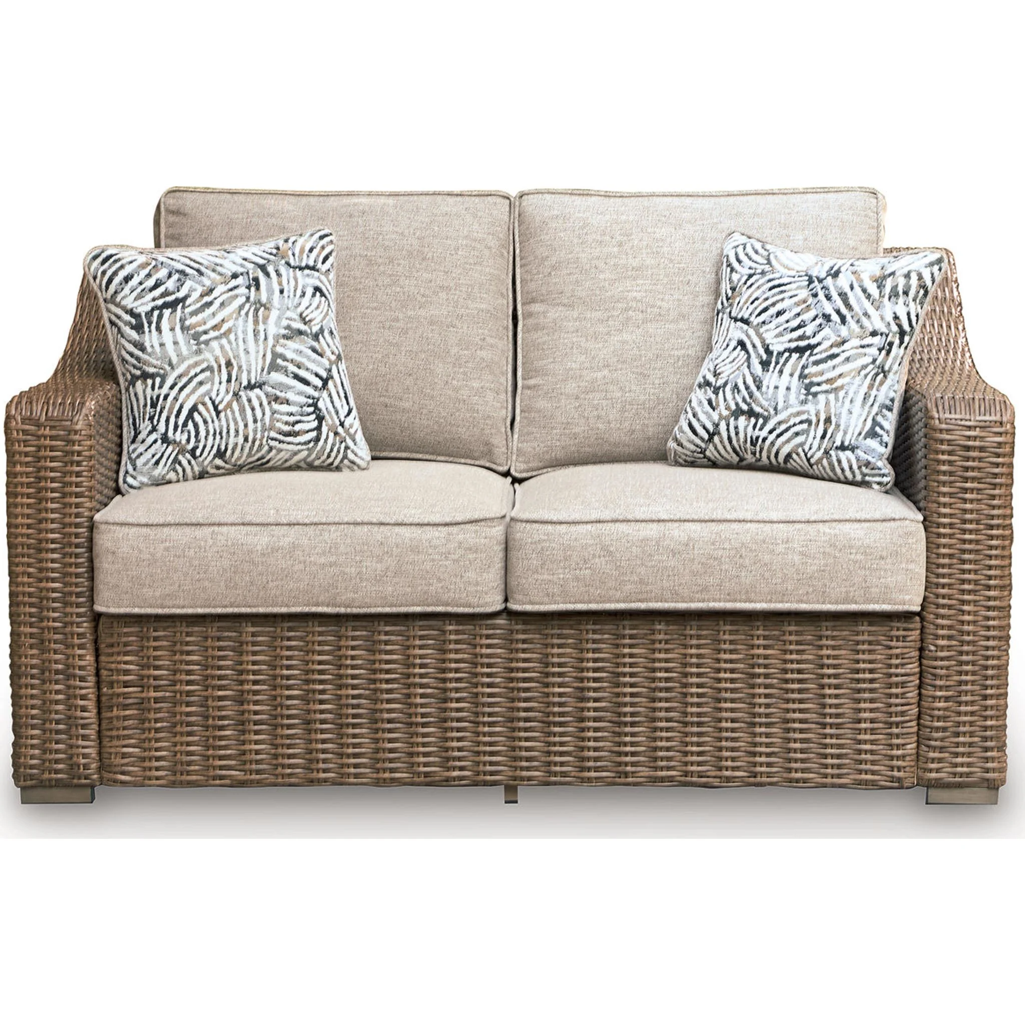 Laguna Heights Outdoor Loveseat with Cushion - Beige