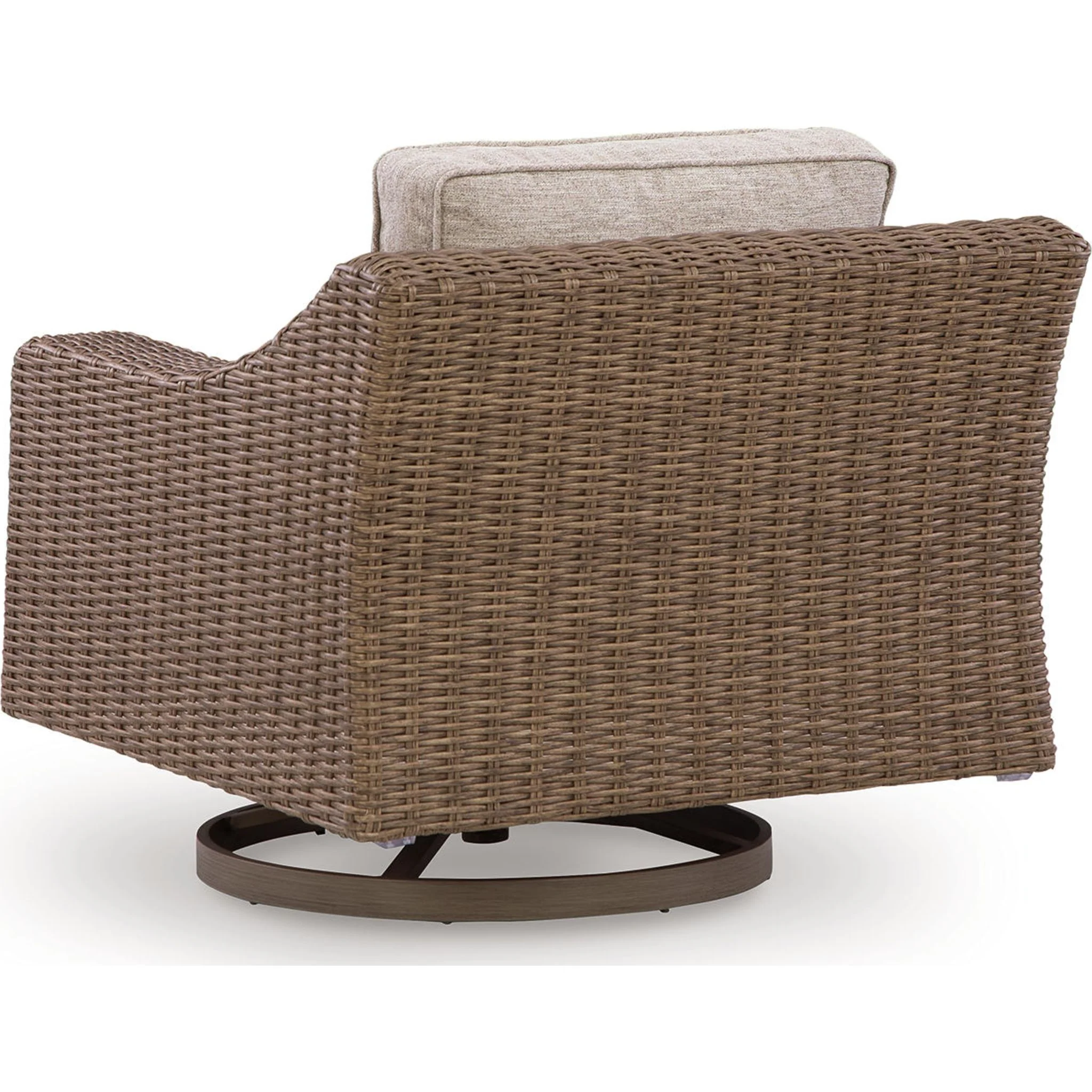 Laguna Heights Outdoor Swivel Lounge Chair with Cushion - Beige - Image 4