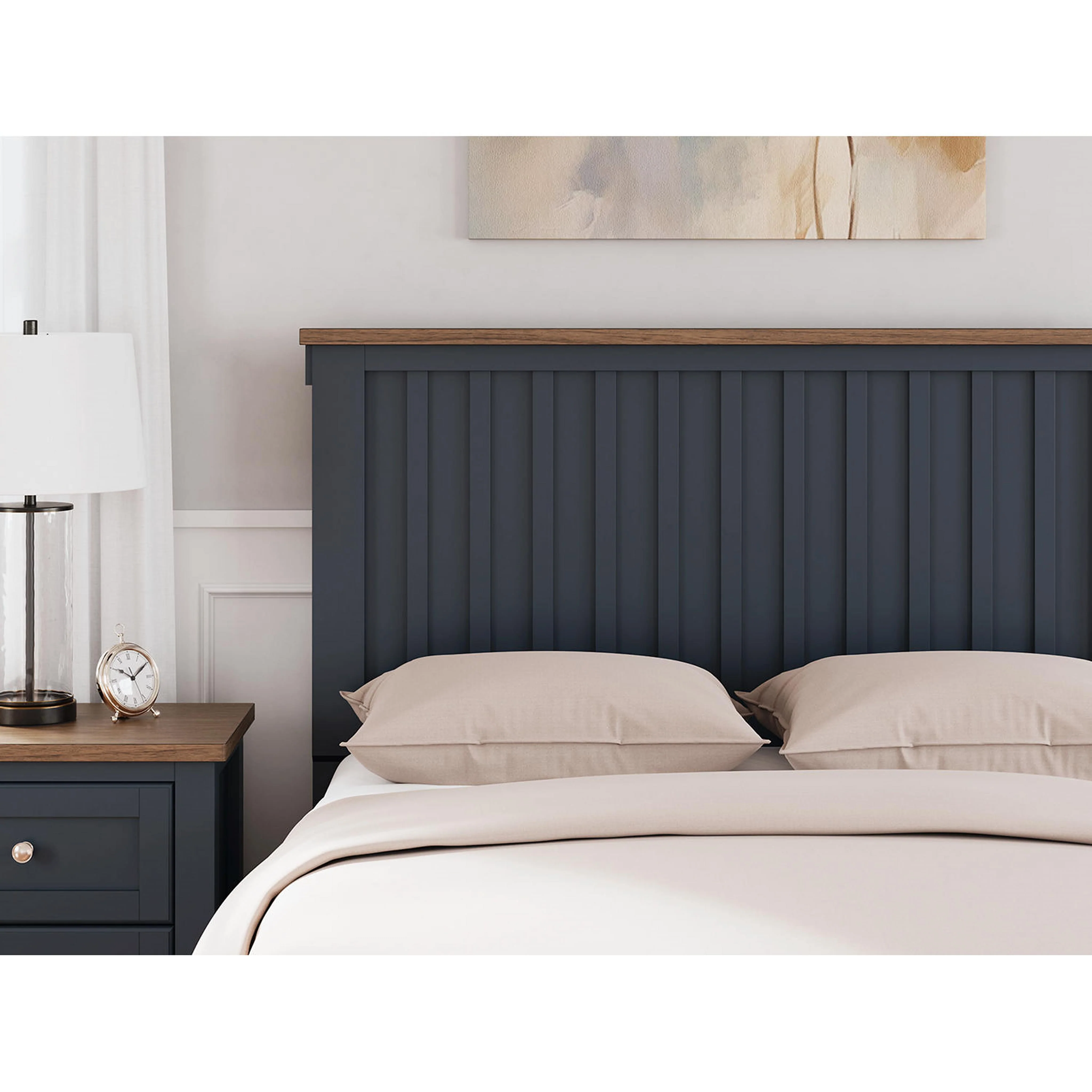 Landocken 6 Piece Panel Bedroom - Blue/Brown - Image 39
