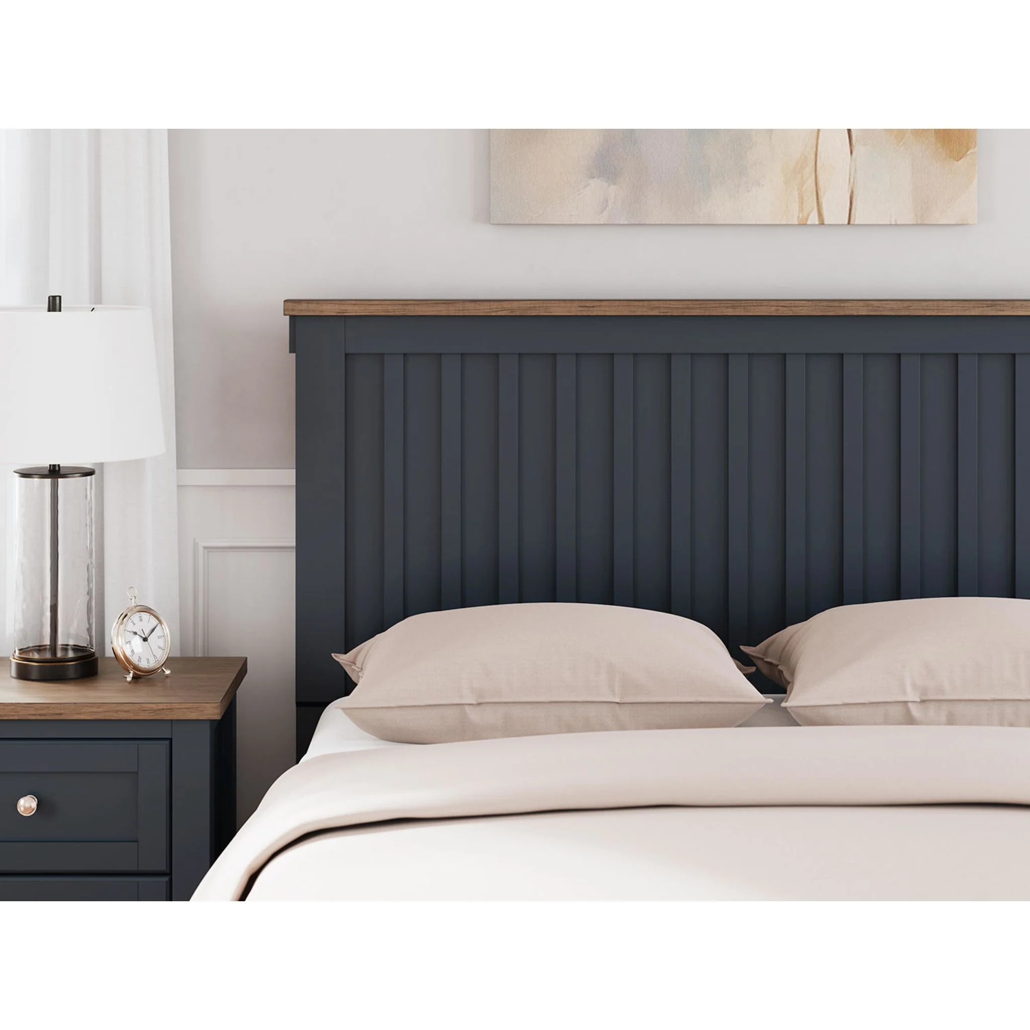 Landocken 6 Piece Queen Panel Bedroom - Blue/Brown - Image 13