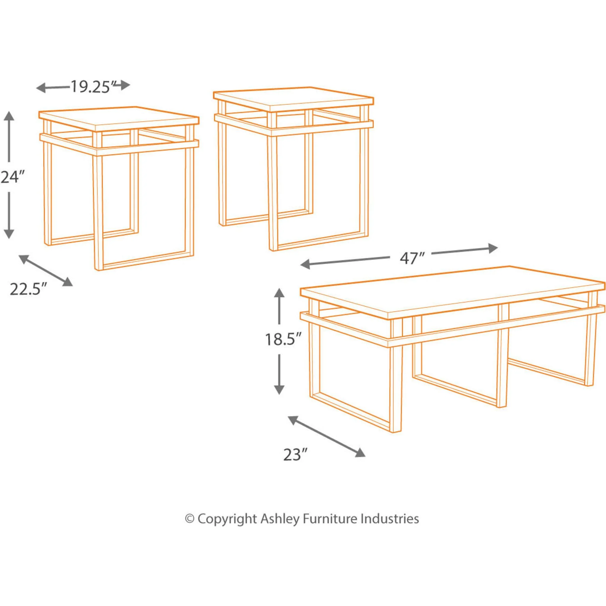 Laney 3 Pack Tables - Black - Image 8