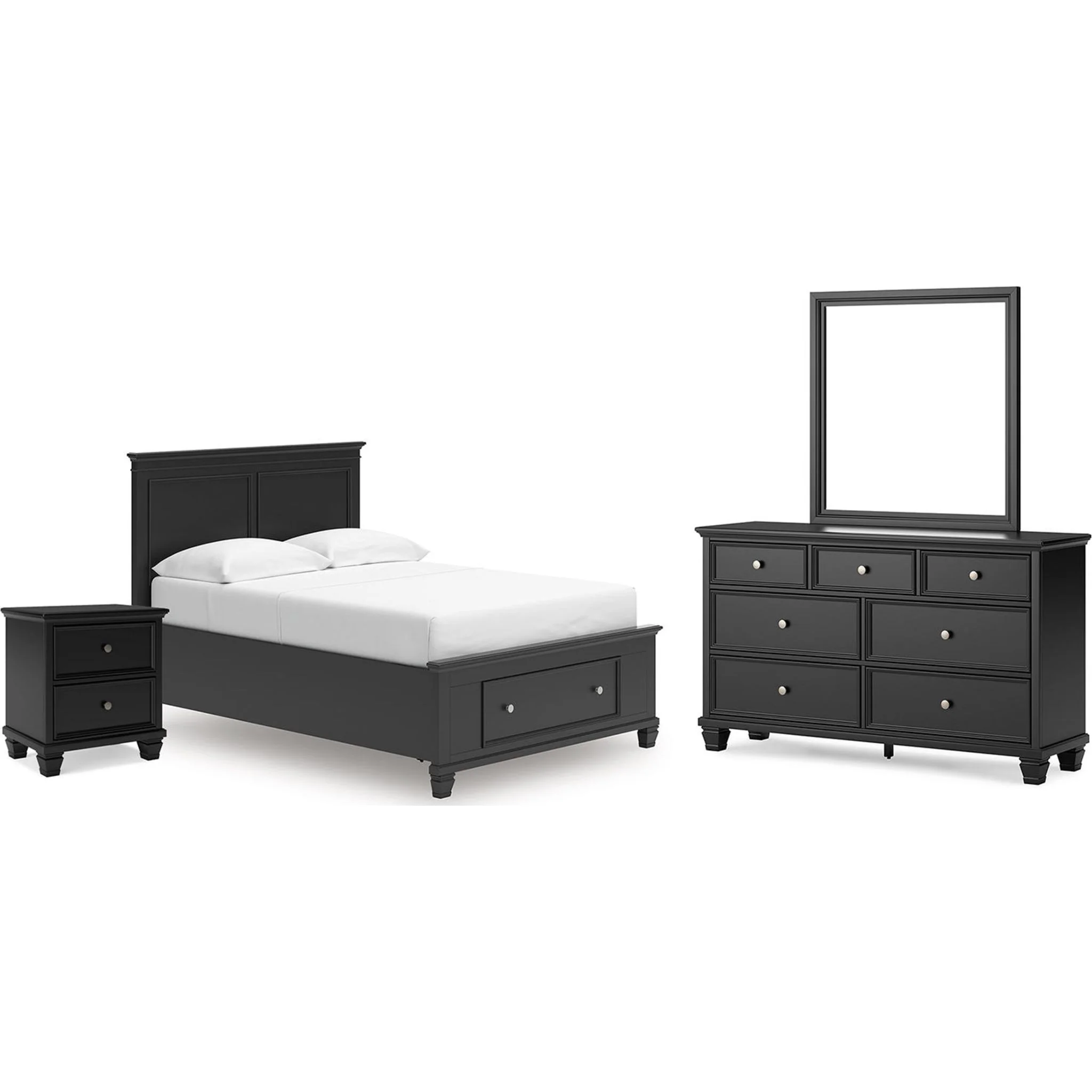 Lanolee 6 Piece Full Storage Bedroom - Black