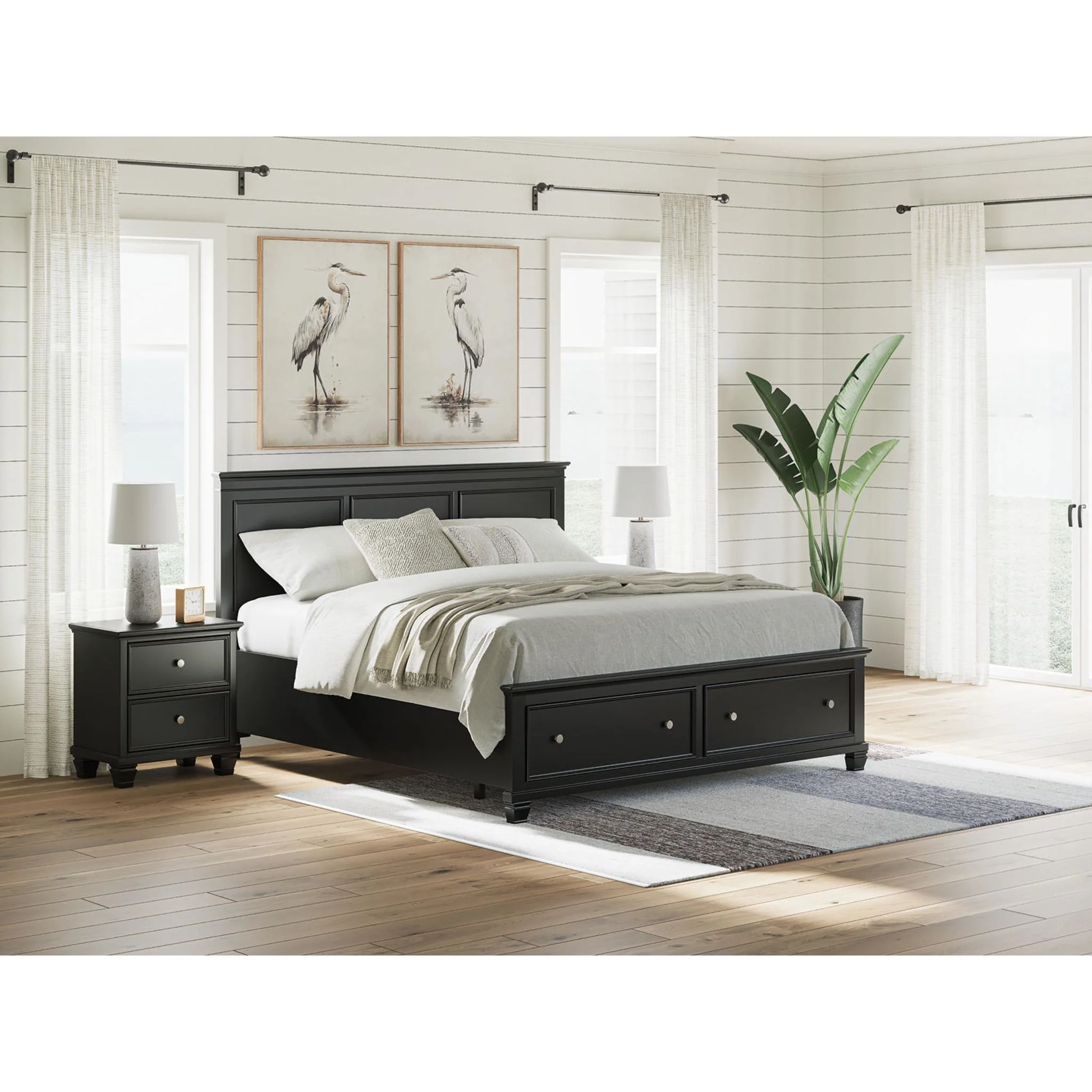 Lanolee 6 Piece King Storage Bedroom - Black - Image 20