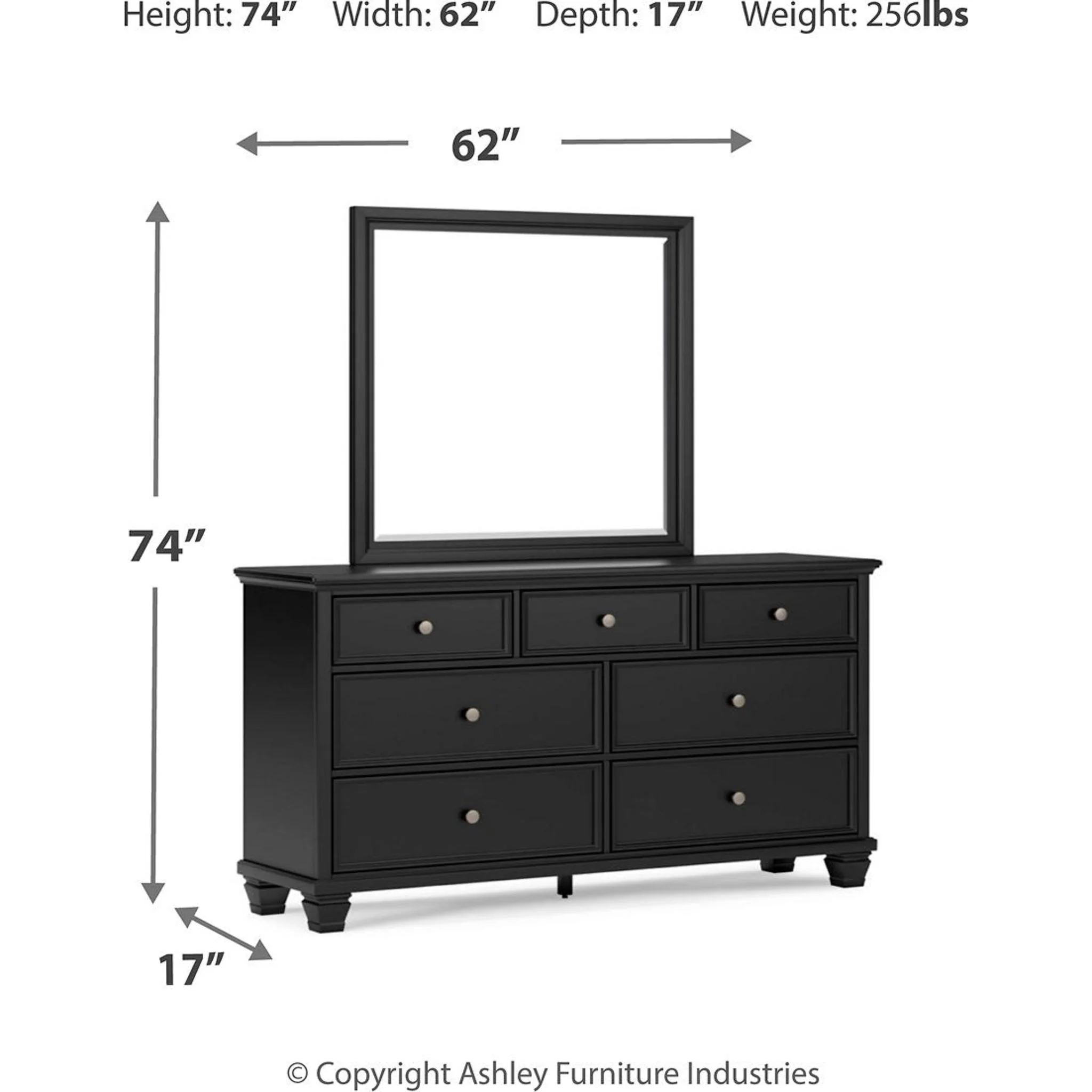 Lanolee 6 Piece King Storage Bedroom - Black - Image 7