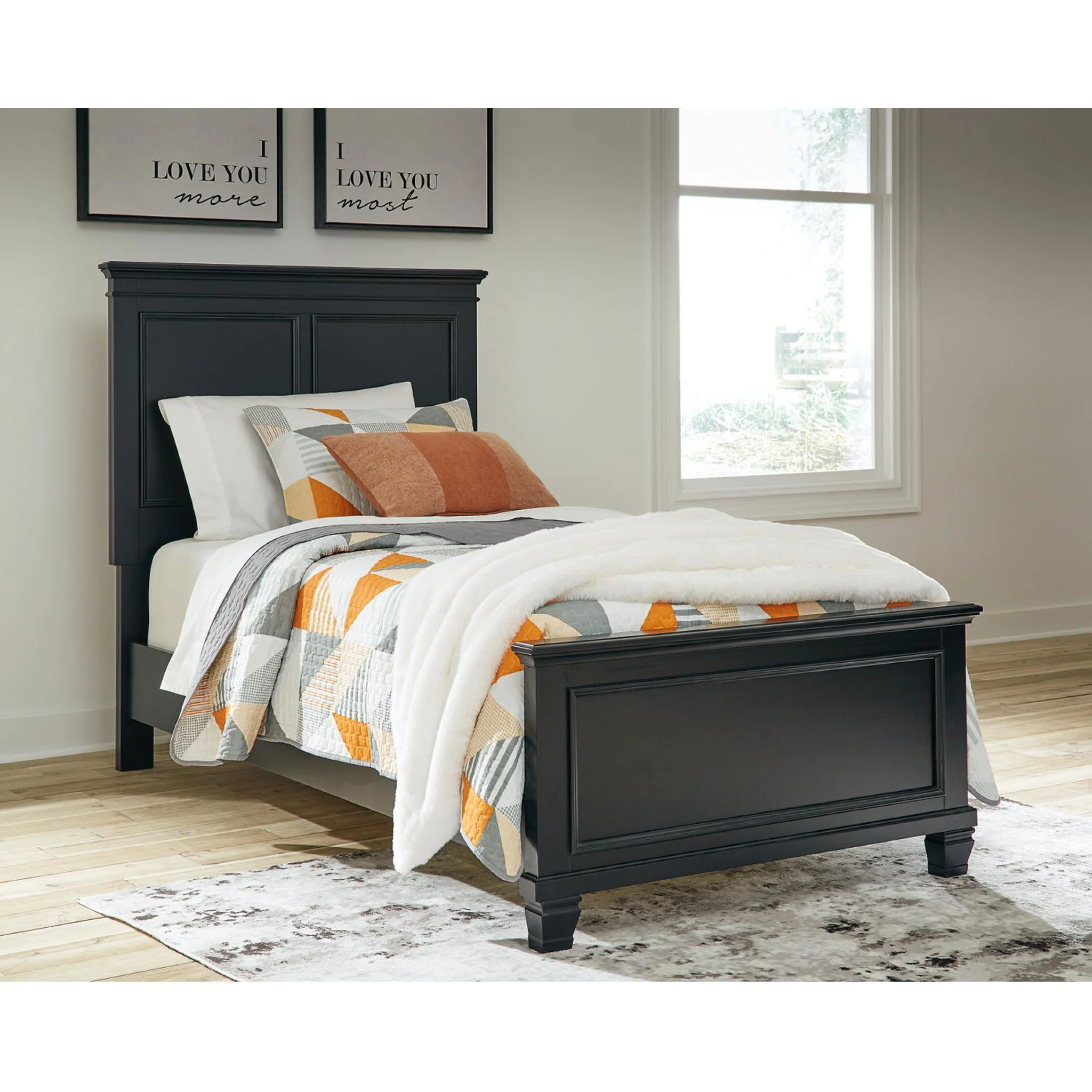 Lanolee 6 Piece Panel Bedroom - Black - Image 28