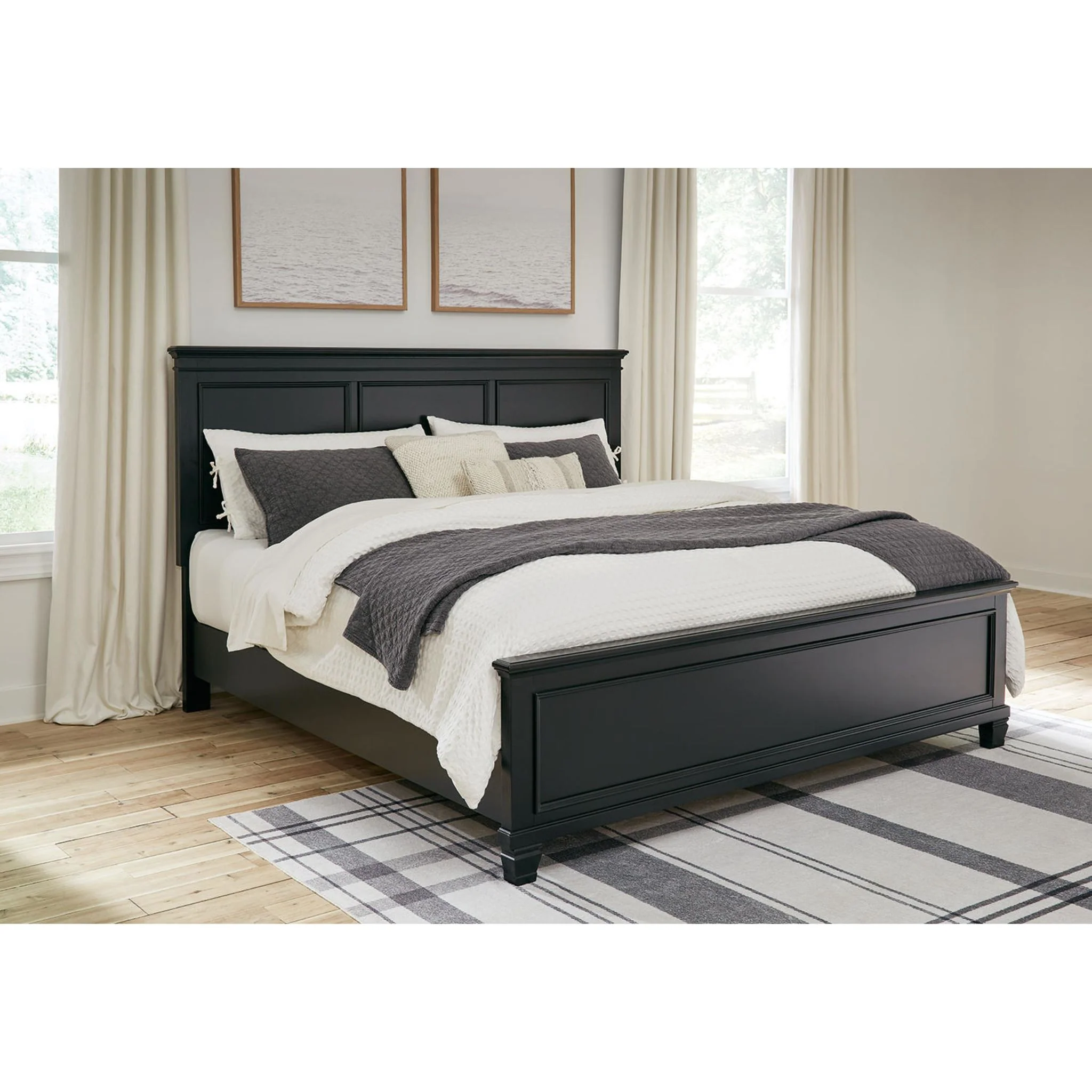 Lanolee 6 Piece Panel Bedroom - Black - Image 66