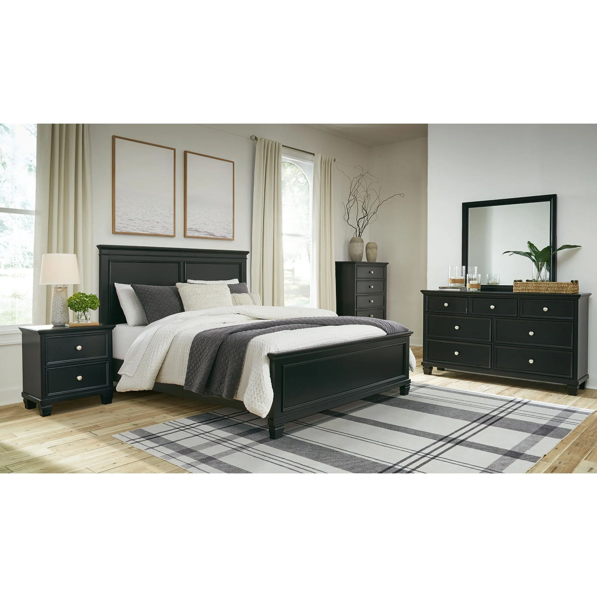 Lanolee Panel Bed - Black - Image 8