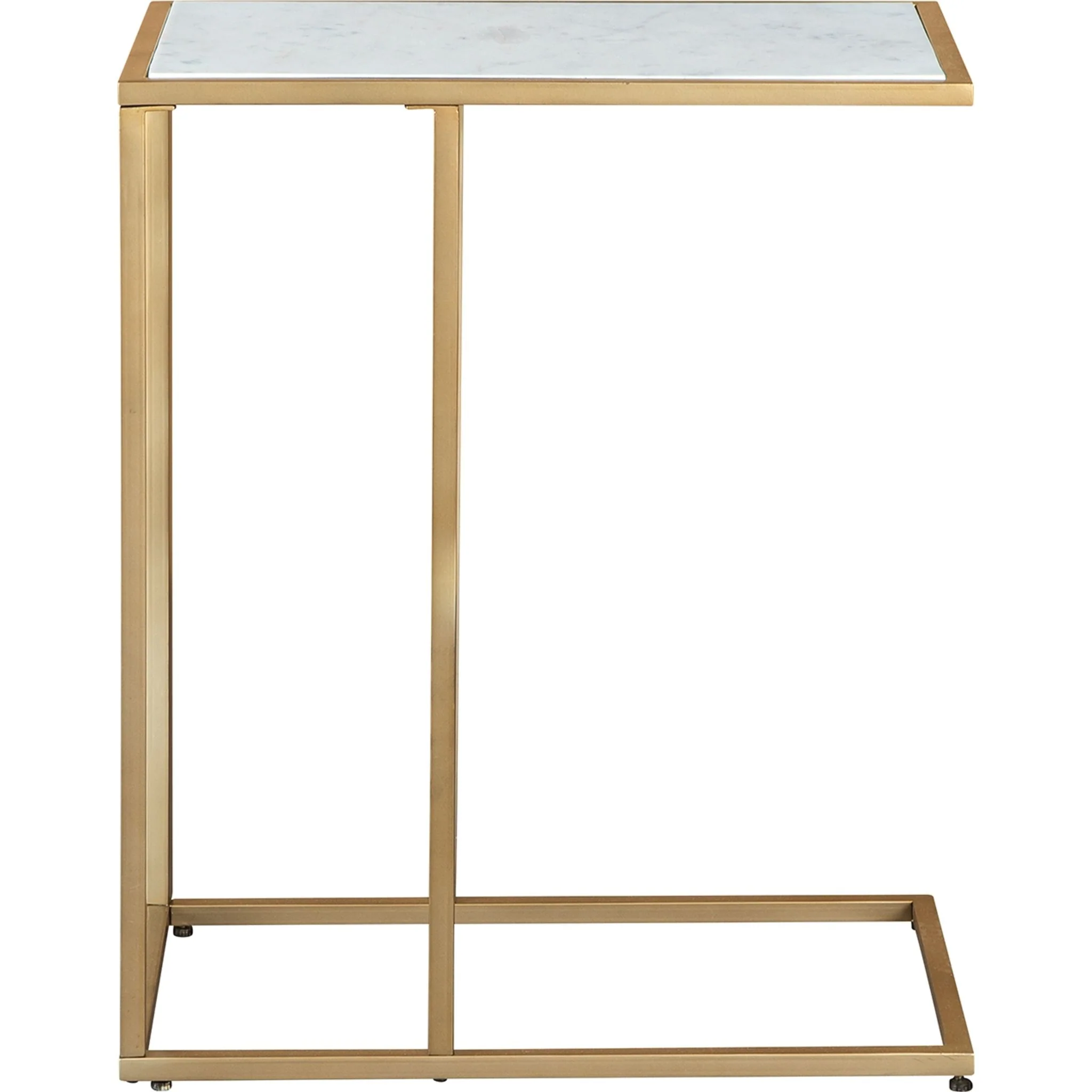 Lanport Accent Table - Gold Finish/White - Image 5