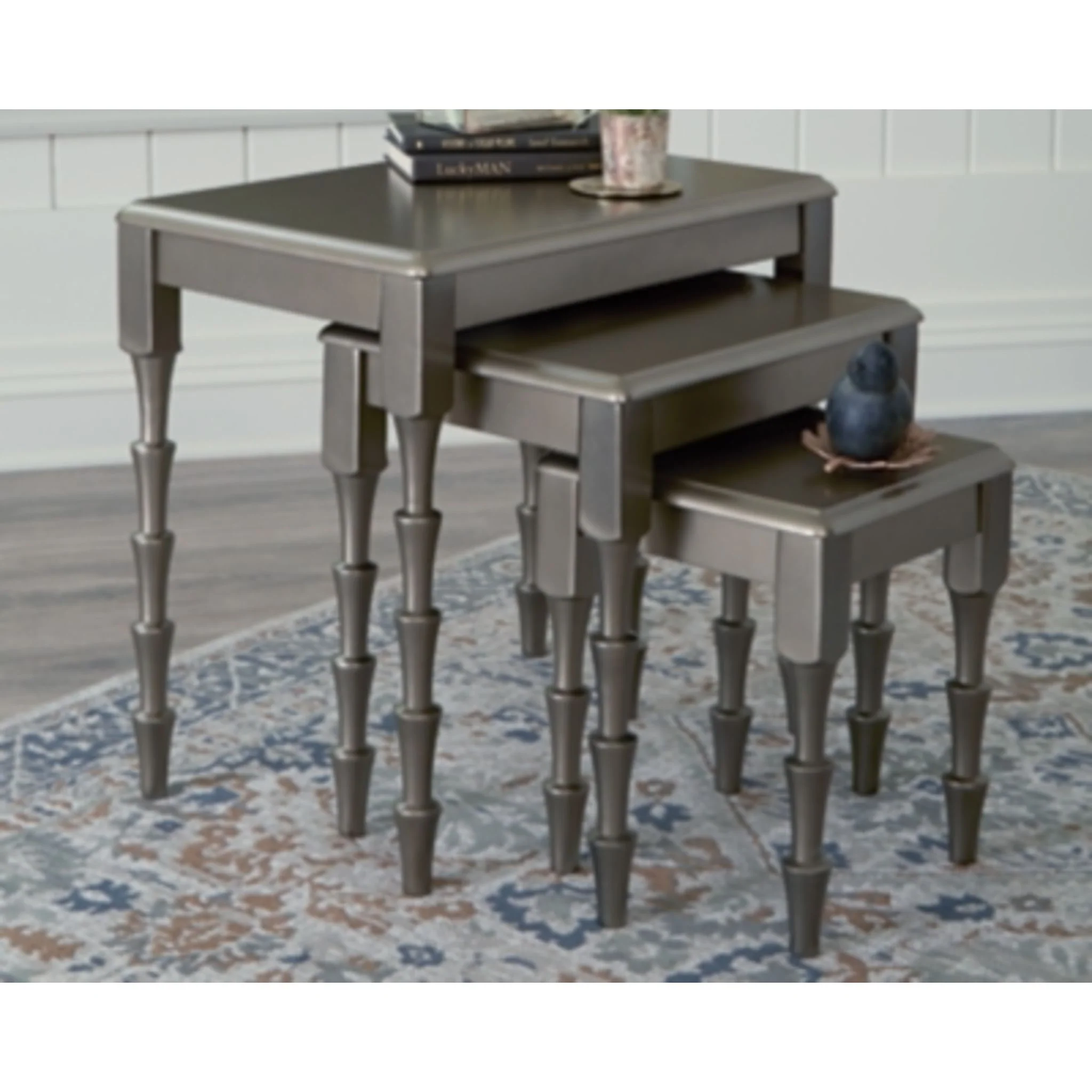 Larkendale Accent Table (Set of 3) - Metallic Gray - Image 11