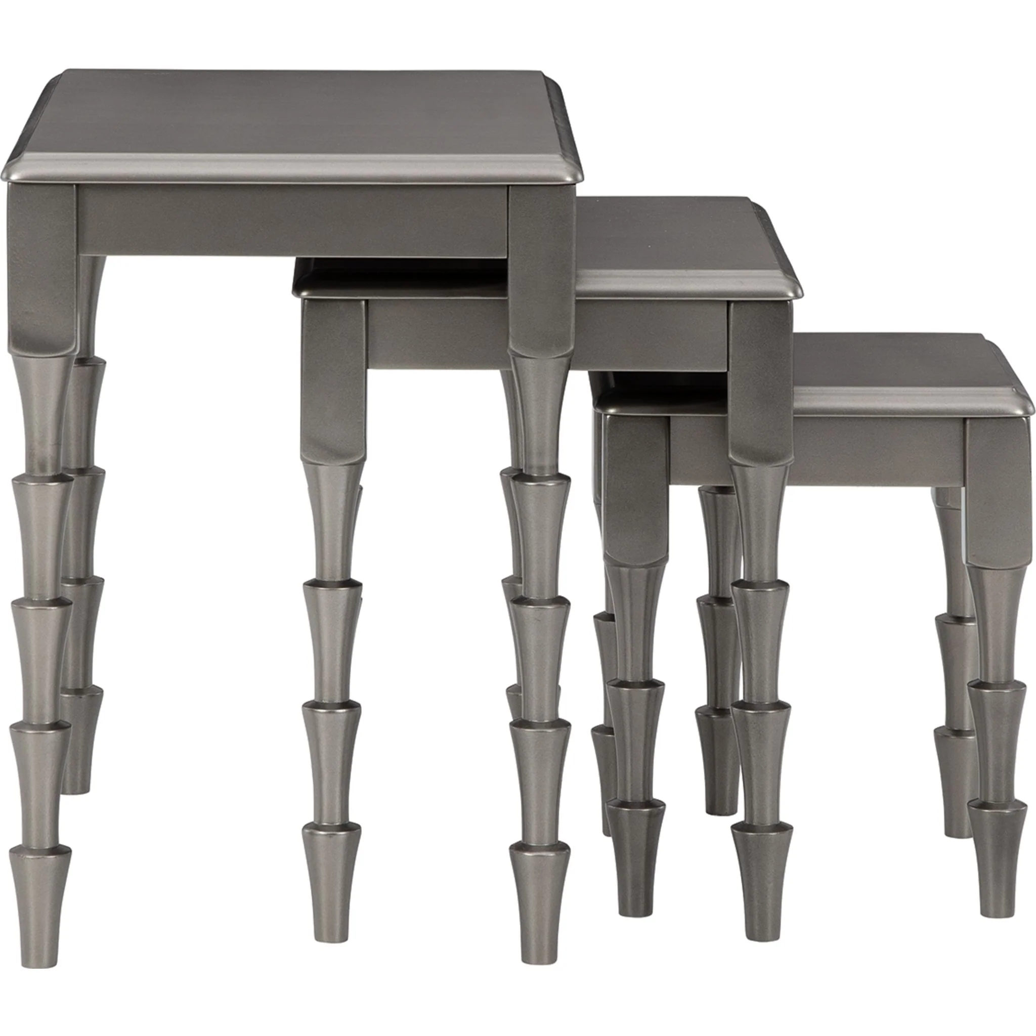 Larkendale Accent Table (Set of 3) - Metallic Gray - Image 4