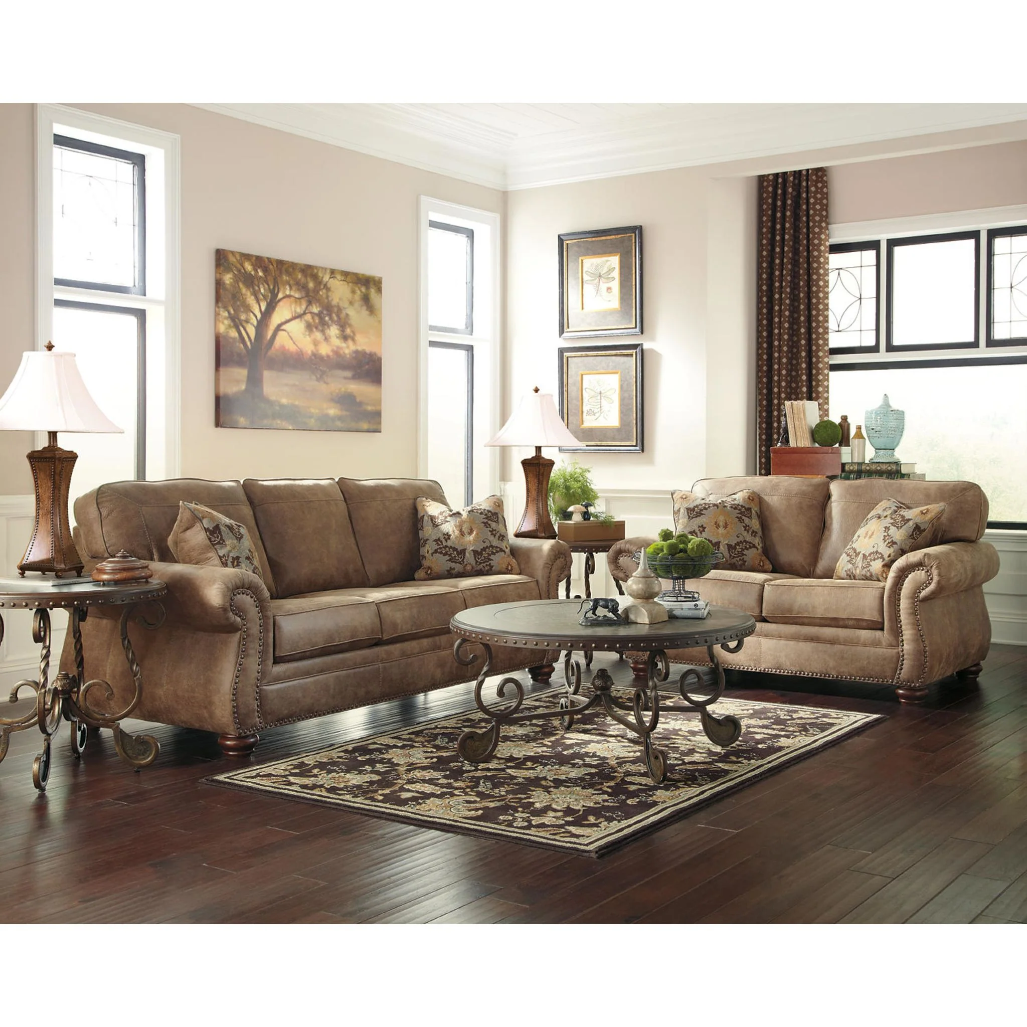 Larkinhurst Loveseat - Earth - Image 10