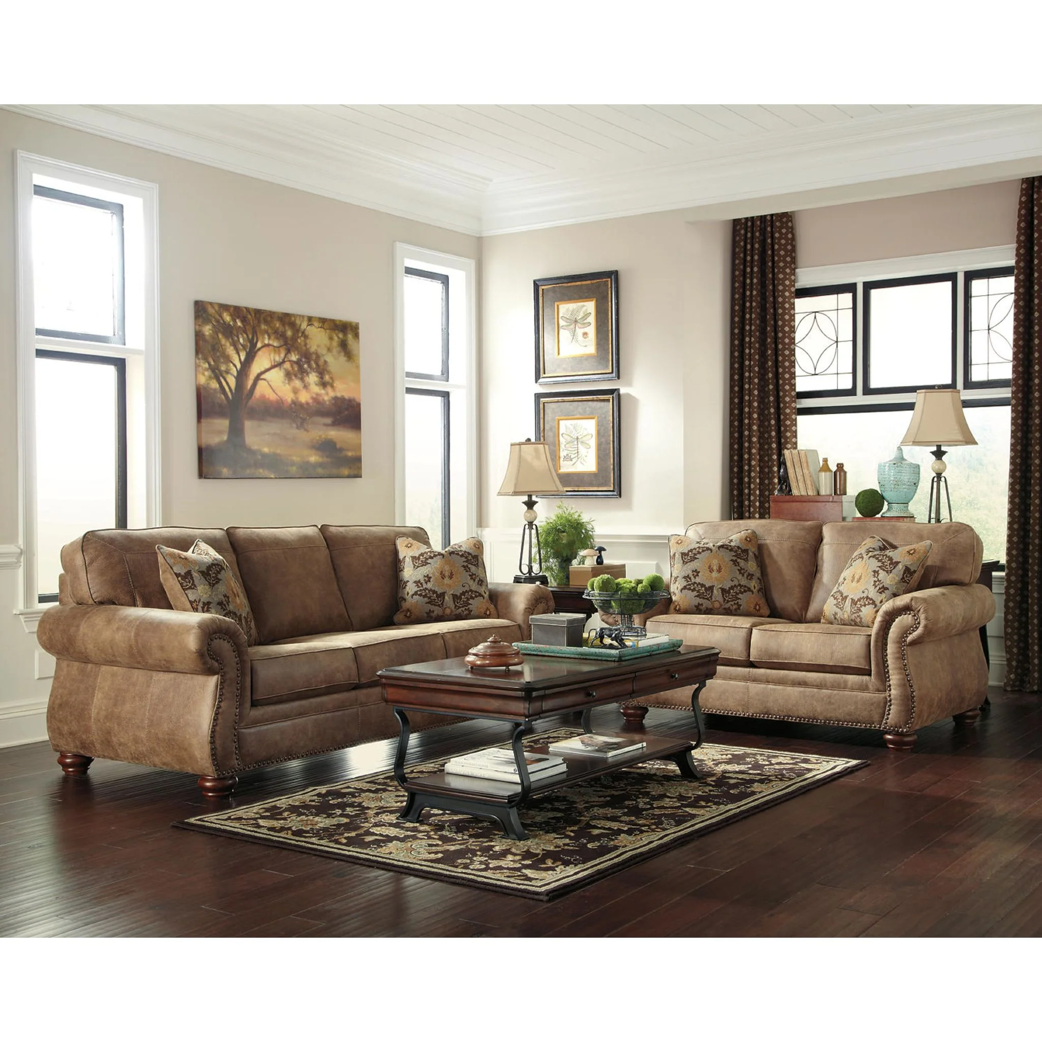 Larkinhurst Loveseat - Earth - Image 14