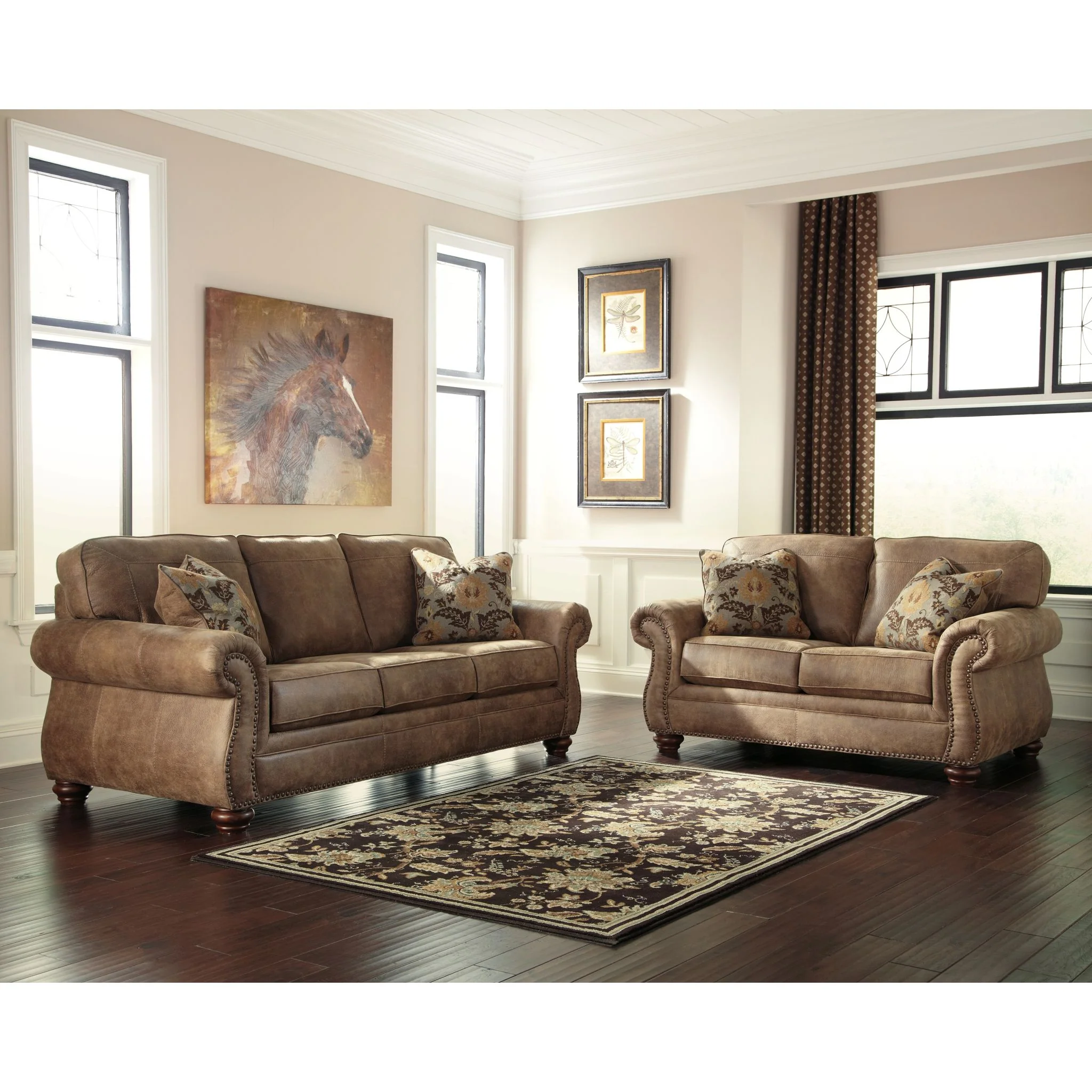 Larkinhurst Loveseat - Earth - Image 3