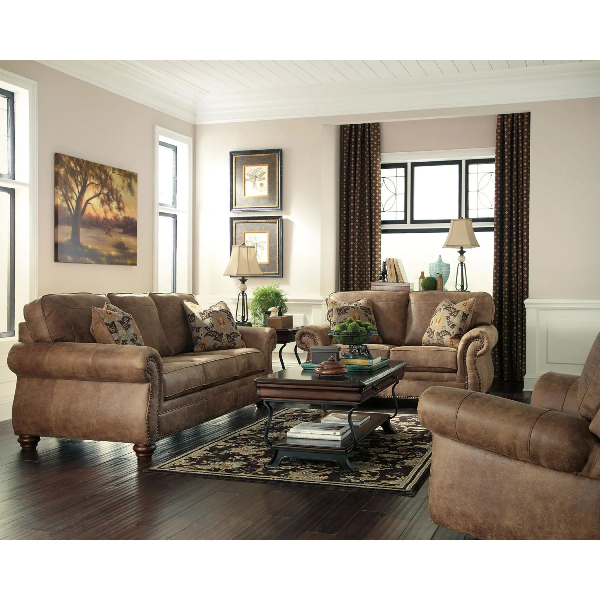 Larkinhurst Loveseat - Earth - Image 8