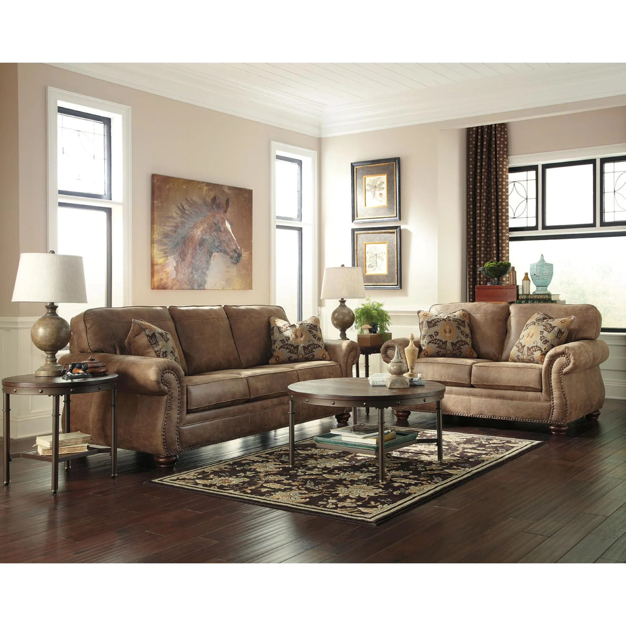 Larkinhurst Loveseat - Earth - Image 9