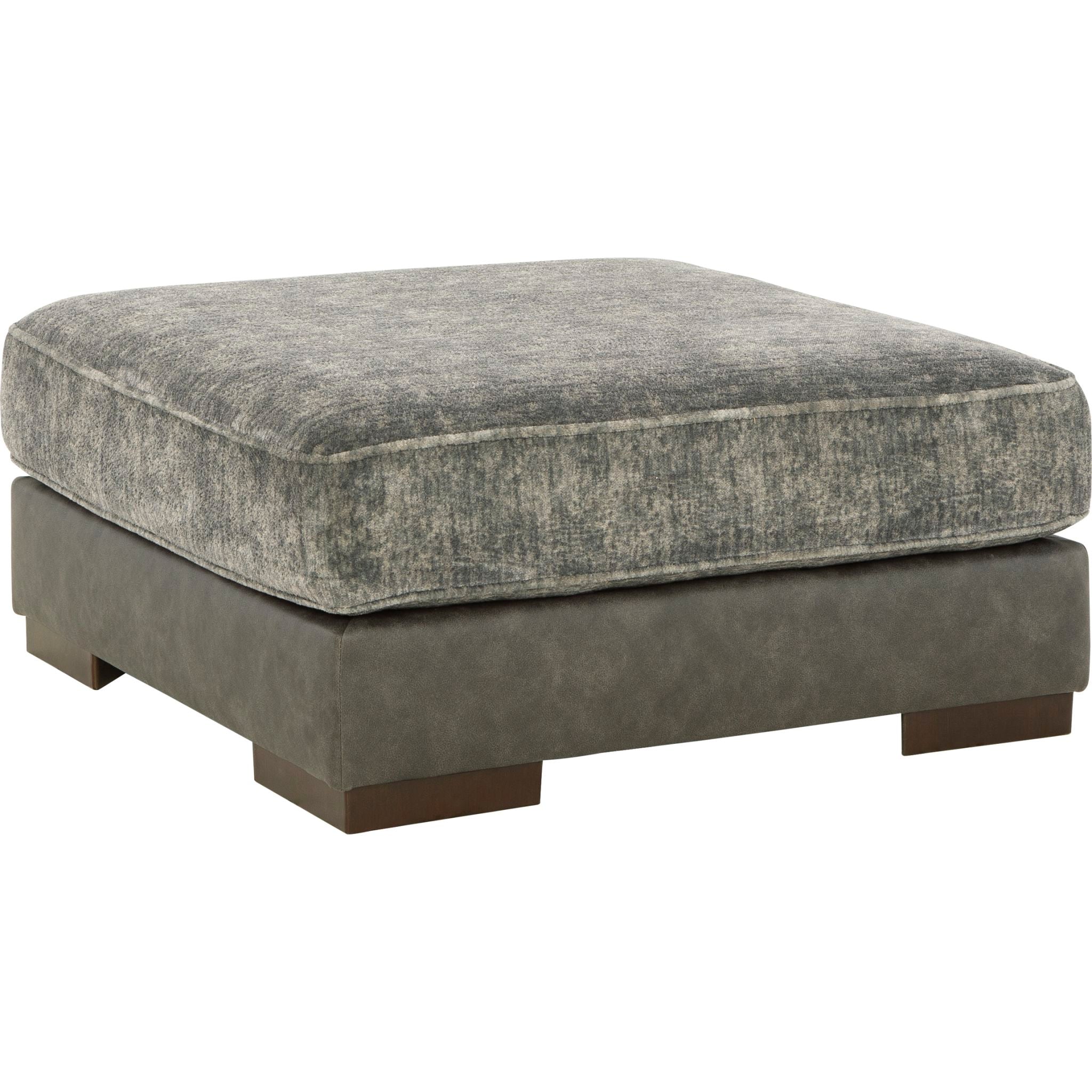 Larkstone Oversized Accent Ottoman - Pewter - Image 2