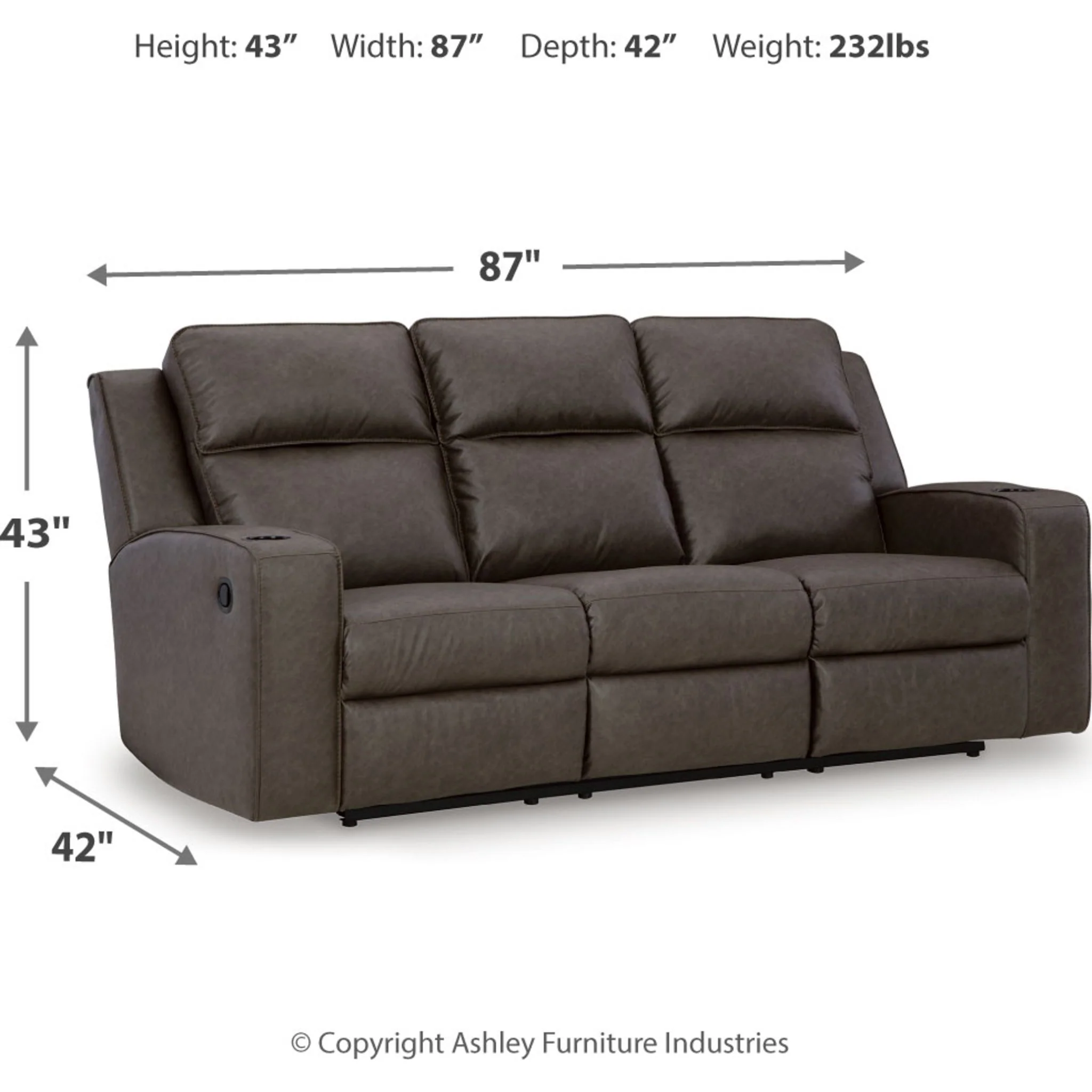 Lavenhorne Reclining Sofa with Drop Table - Image 22