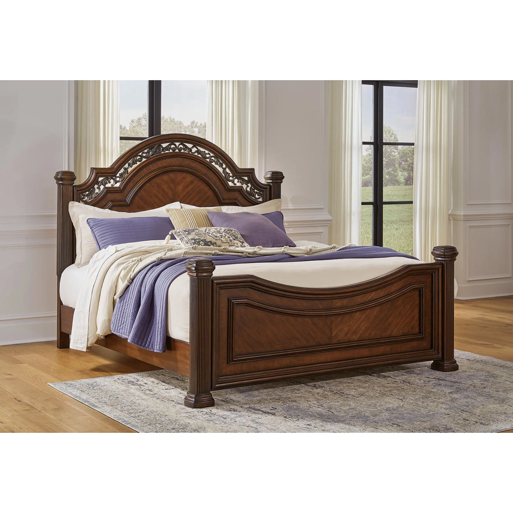 Lavinton 6 Piece Queen Poster Bedroom - Brown - Image 8