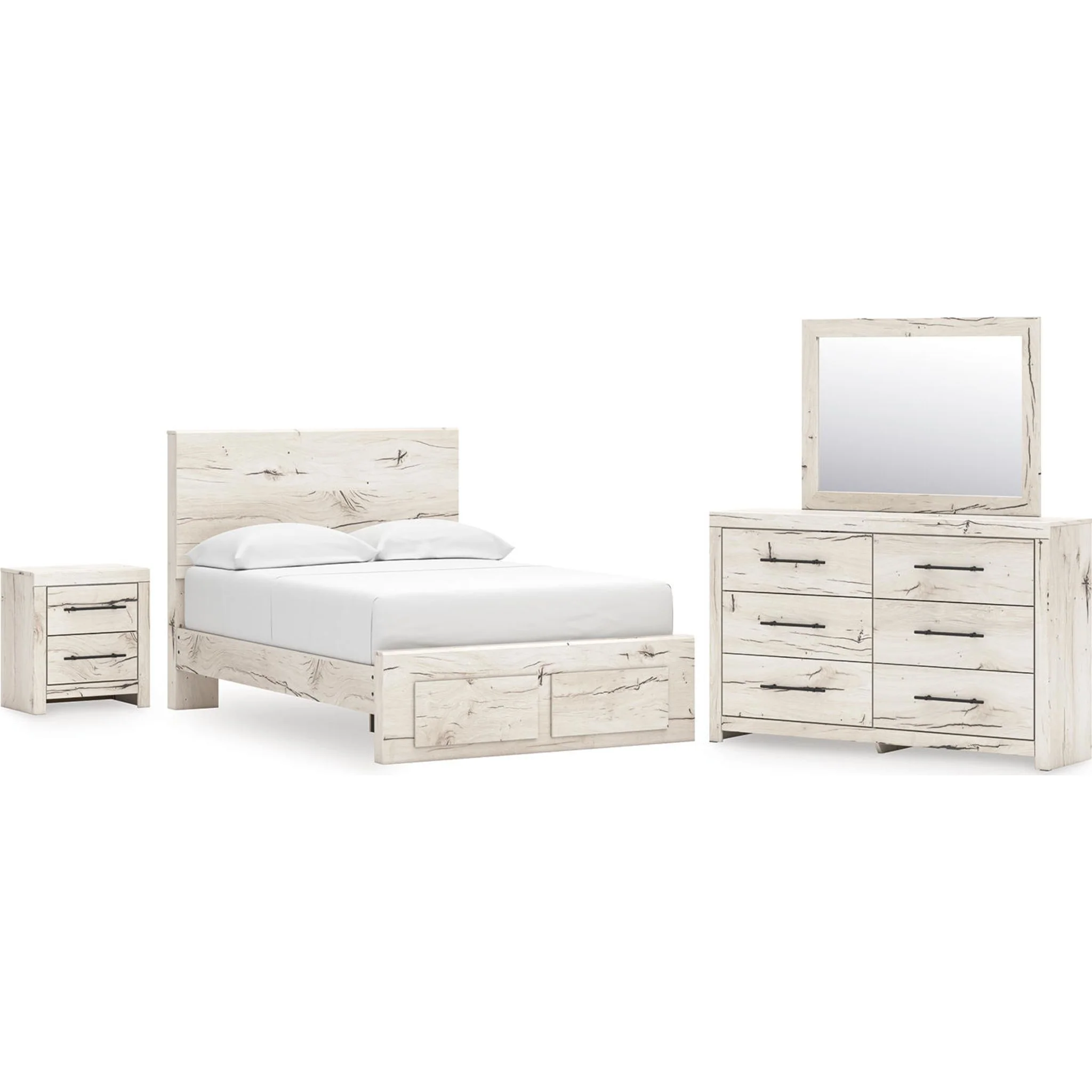 Lawroy 6 Piece Full Storage Bedroom - Light Natural
