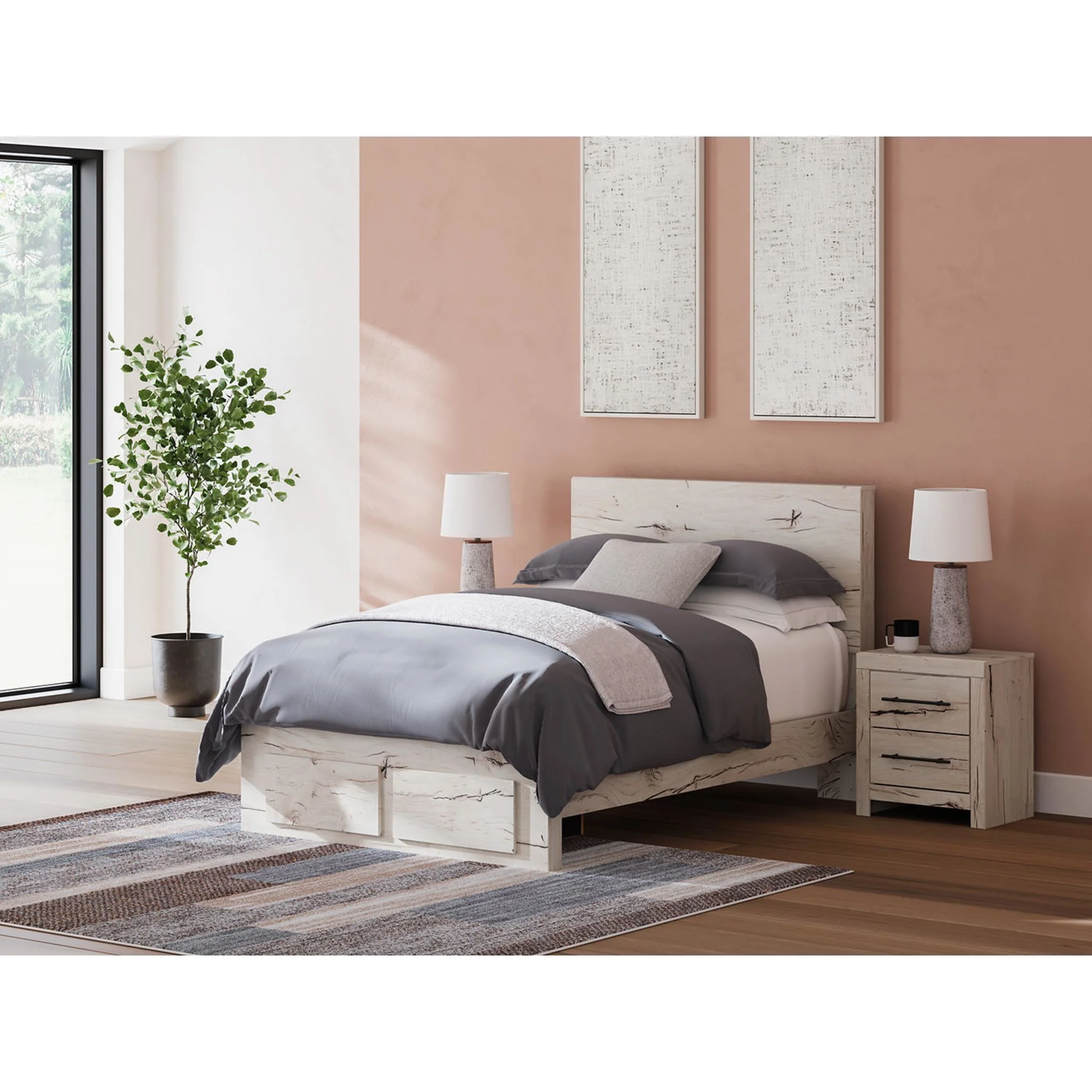 Lawroy 6 Piece Full Storage Bedroom - Light Natural - Image 10