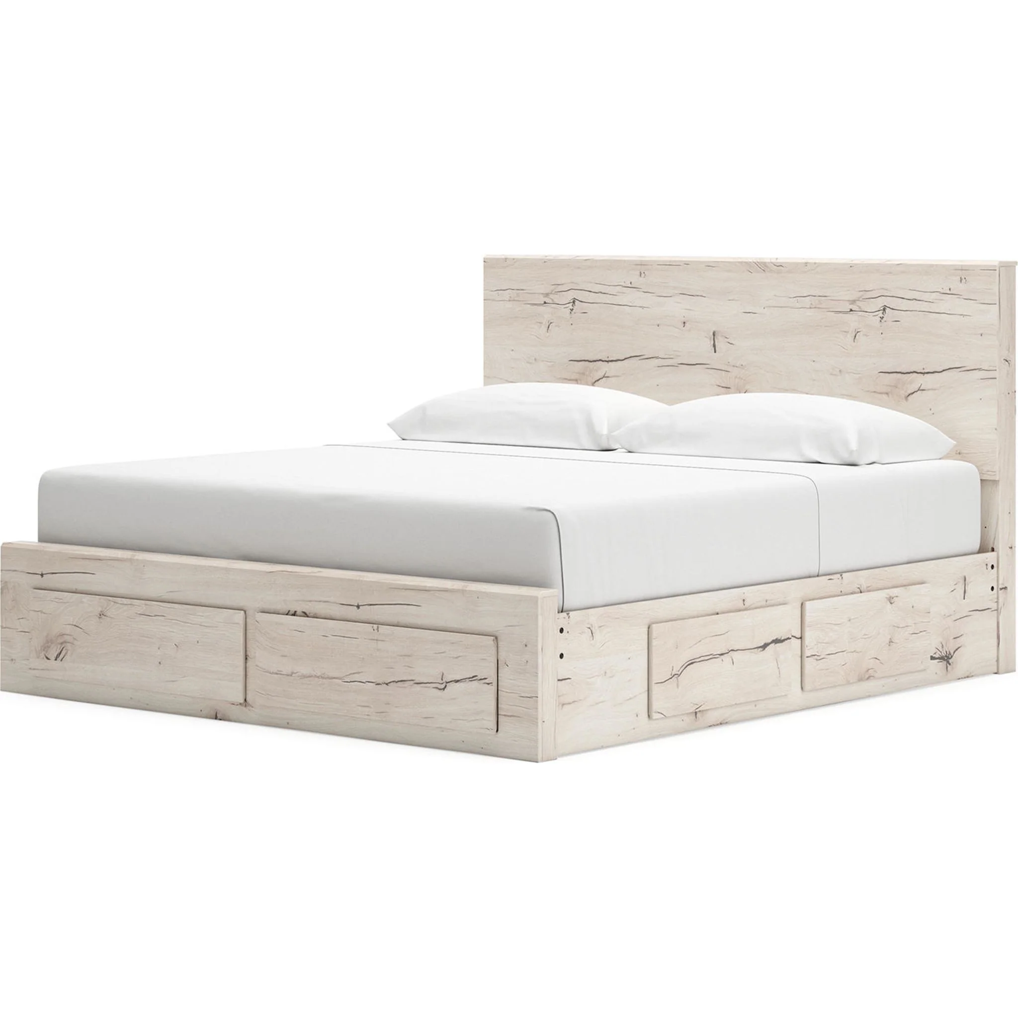 Lawroy 6 Piece King Storage Bedroom - Light Natural - Image 3