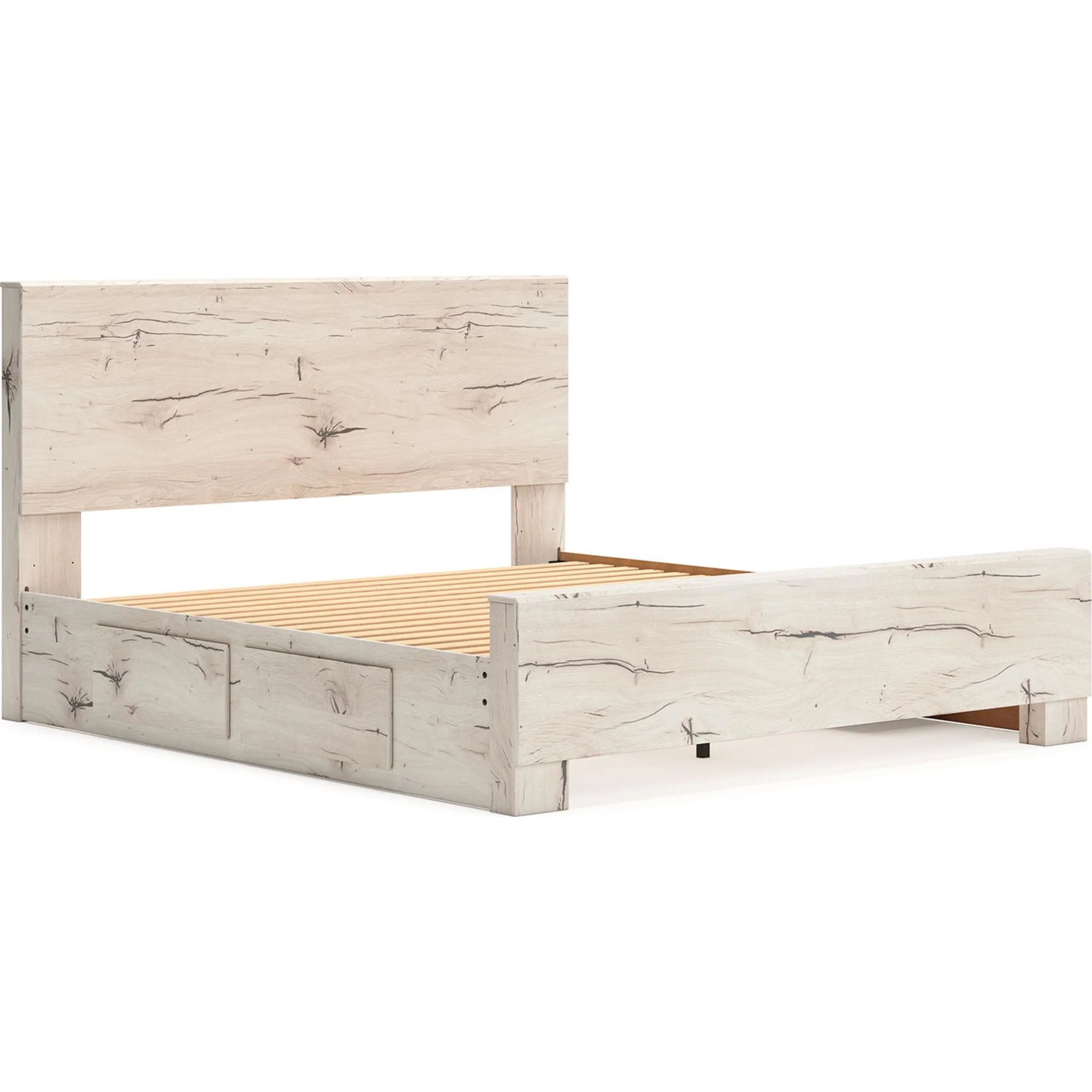 Lawroy 6 Piece King Storage Bedroom - Light Natural - Image 3