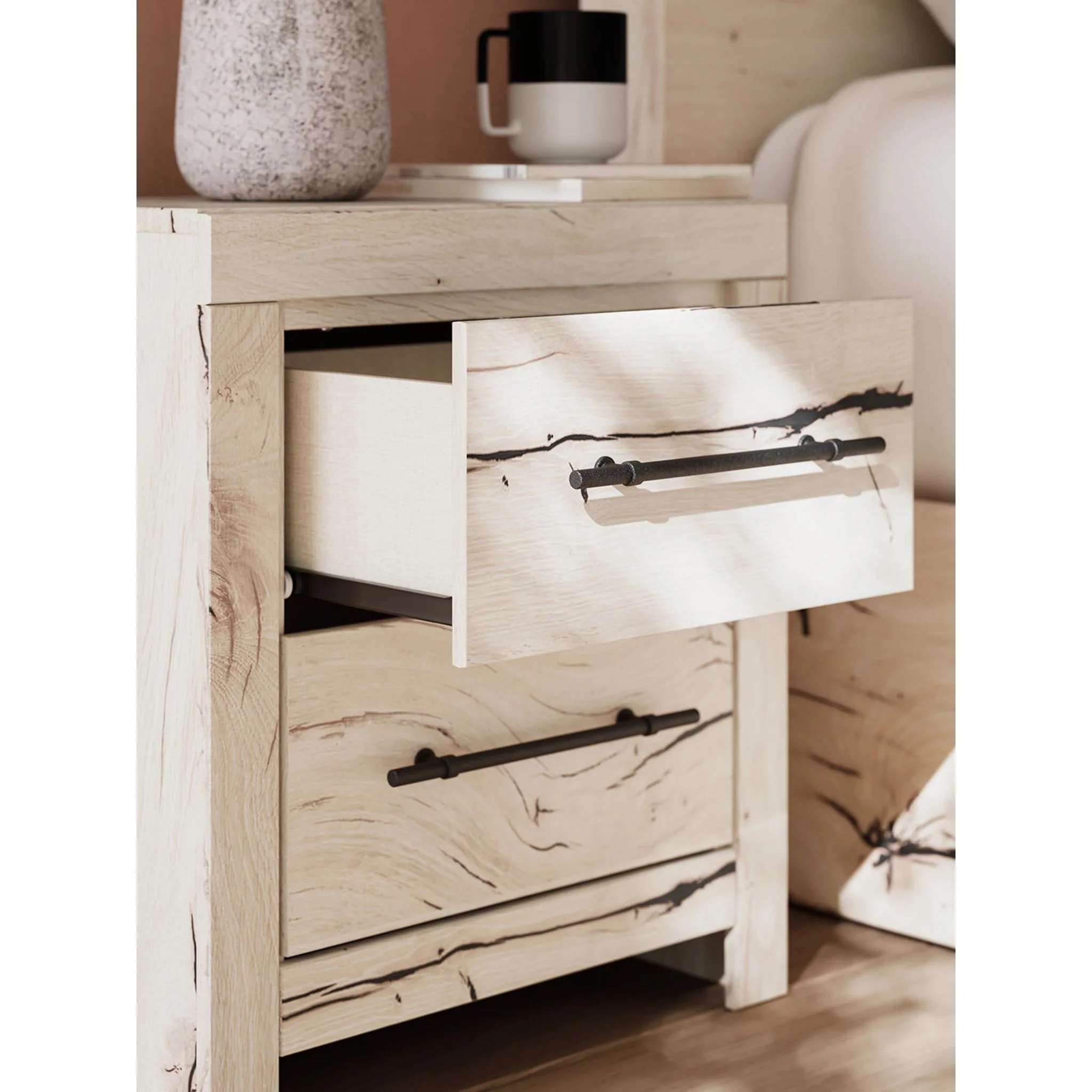Lawroy 6 Piece Queen Storage Bedroom - Light Natural - Image 22