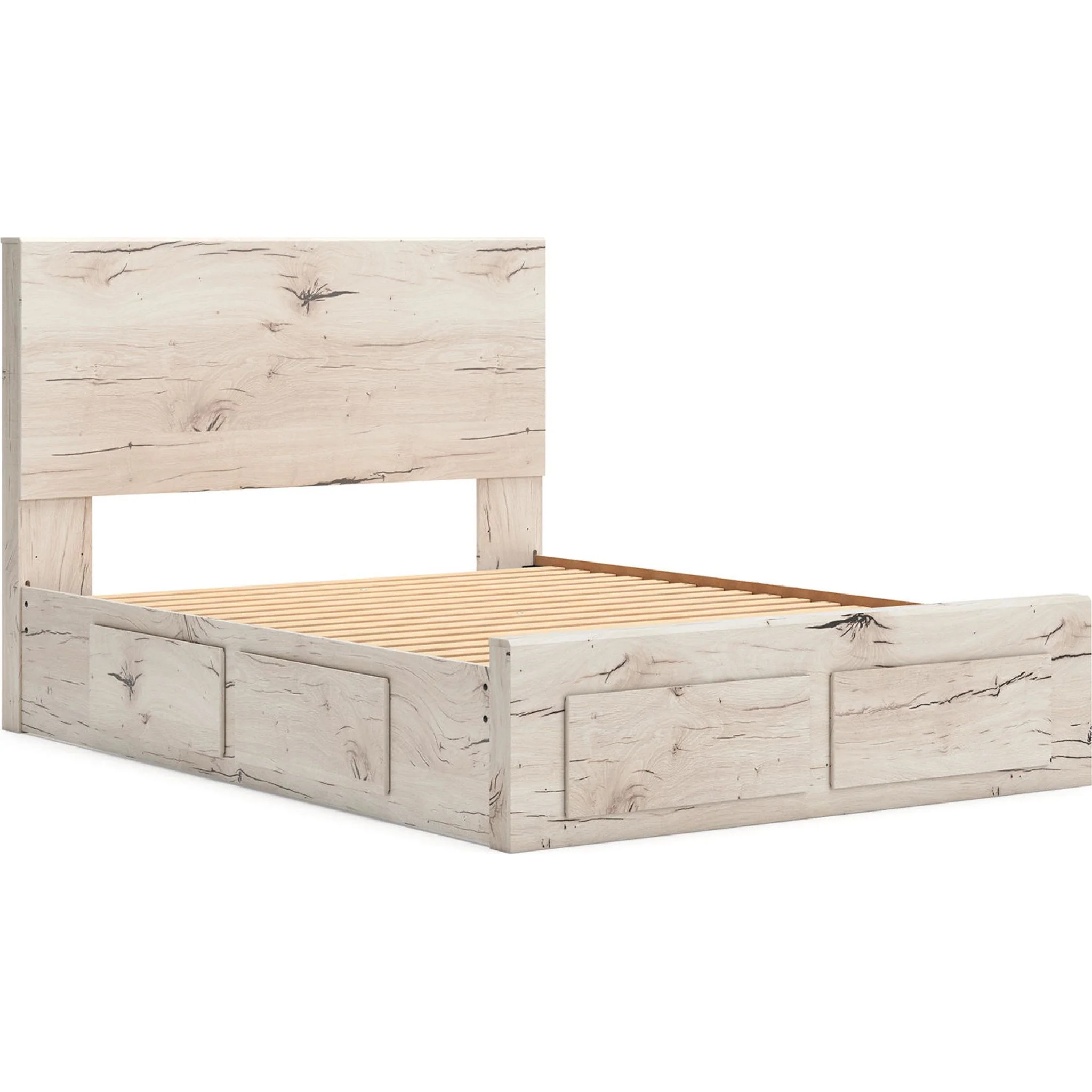 Lawroy 6 Piece Queen Storage Bedroom - Light Natural - Image 4