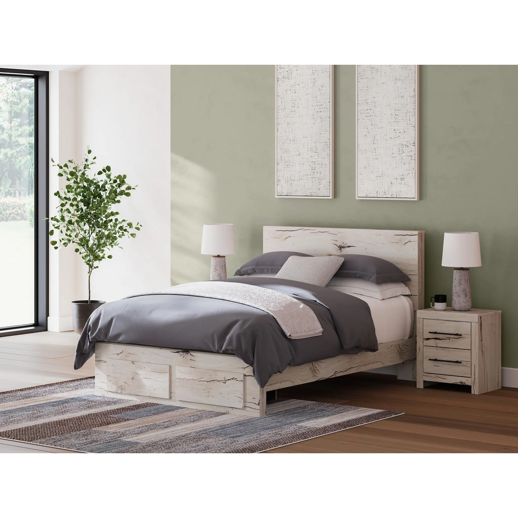 Lawroy 6 Piece Queen Storage Bedroom - Light Natural - Image 9