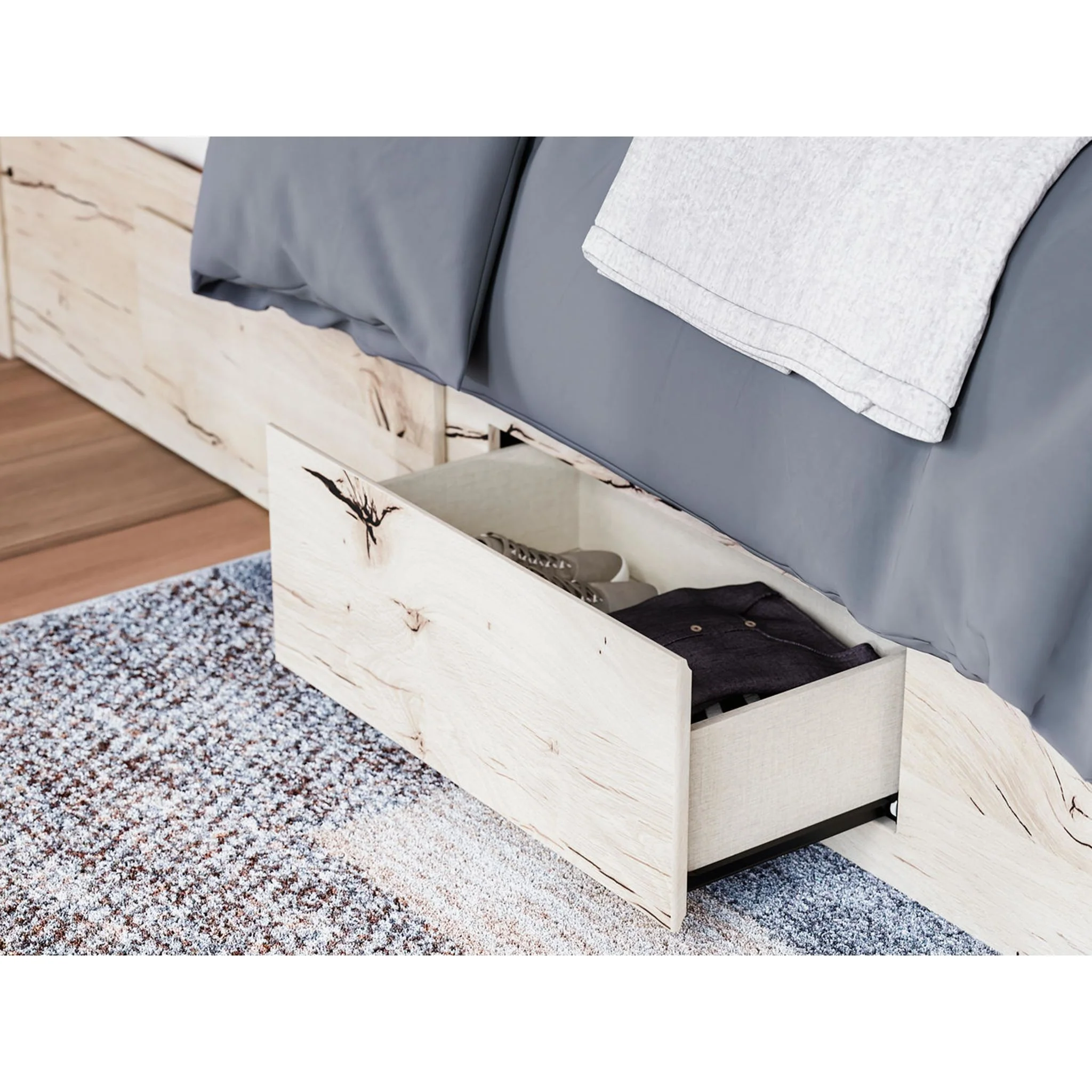 Lawroy 6 Piece Queen Storage Bedroom - Light Natural - Image 7