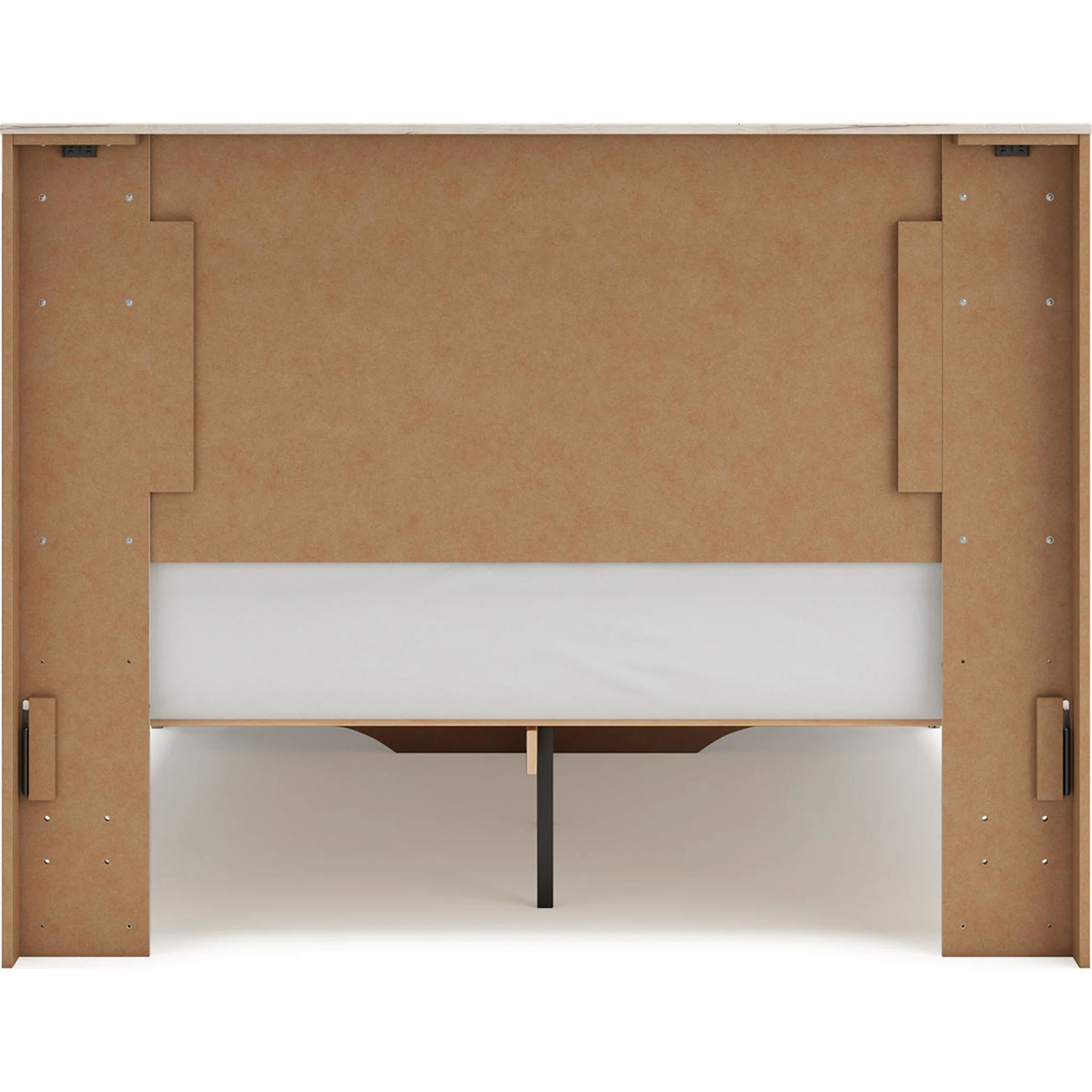 Lawroy Platform Bed with Footboard Storage - Light Natural - Image 9
