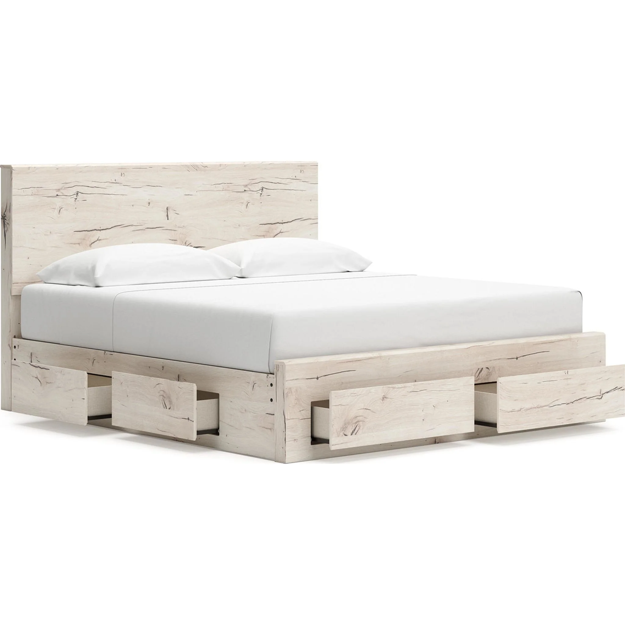 Lawroy Platform Bed with 6 Drawer Storage - Light Natural - Image 27