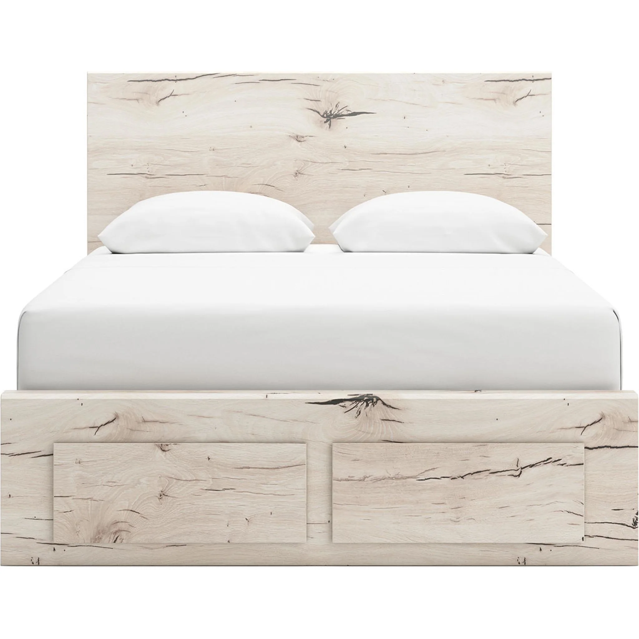 Lawroy Platform Bed with 6 Drawer Storage - Light Natural - Image 4