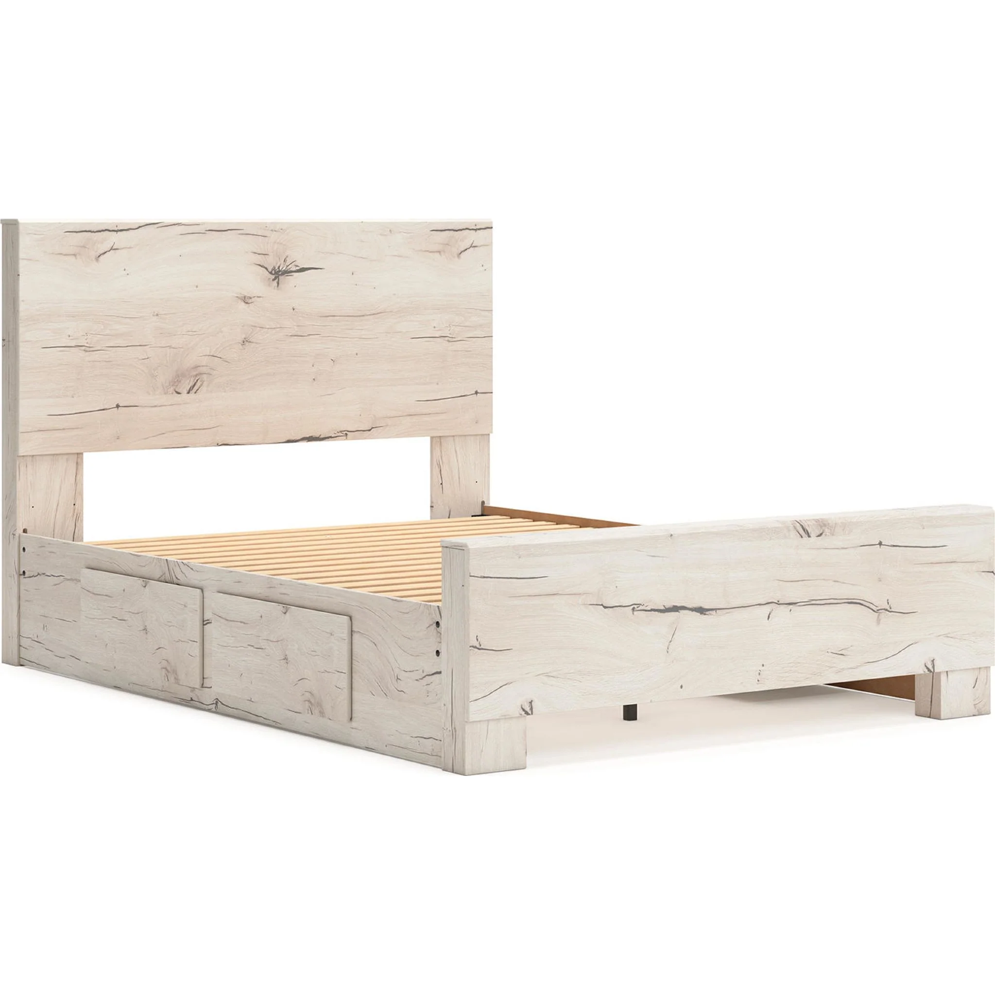 Lawroy Platform Bed with 4 Drawer Storage - Light Natural - Image 8