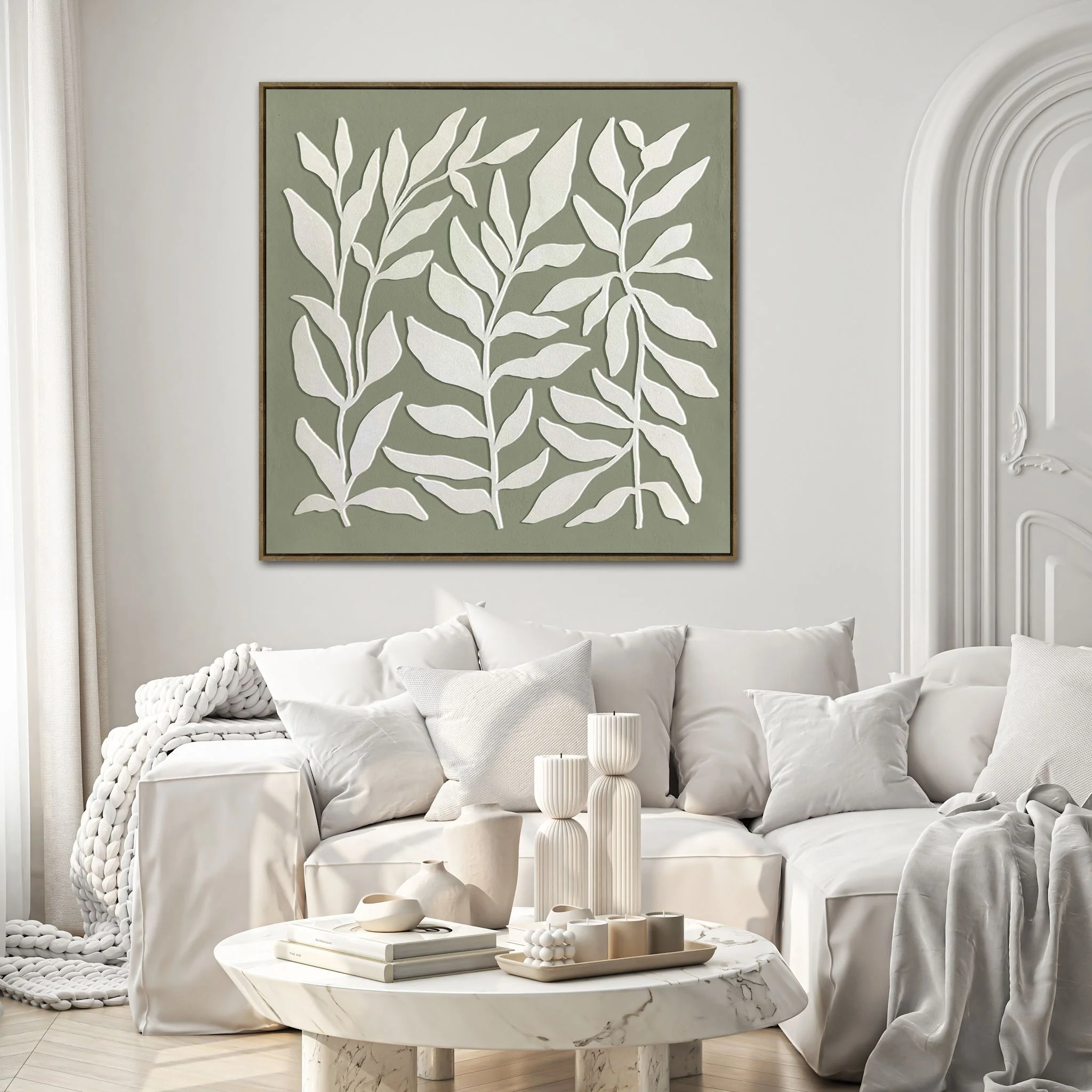 Leafy Silhouettes Wall Art 41.00" x 41.00" - Image 2