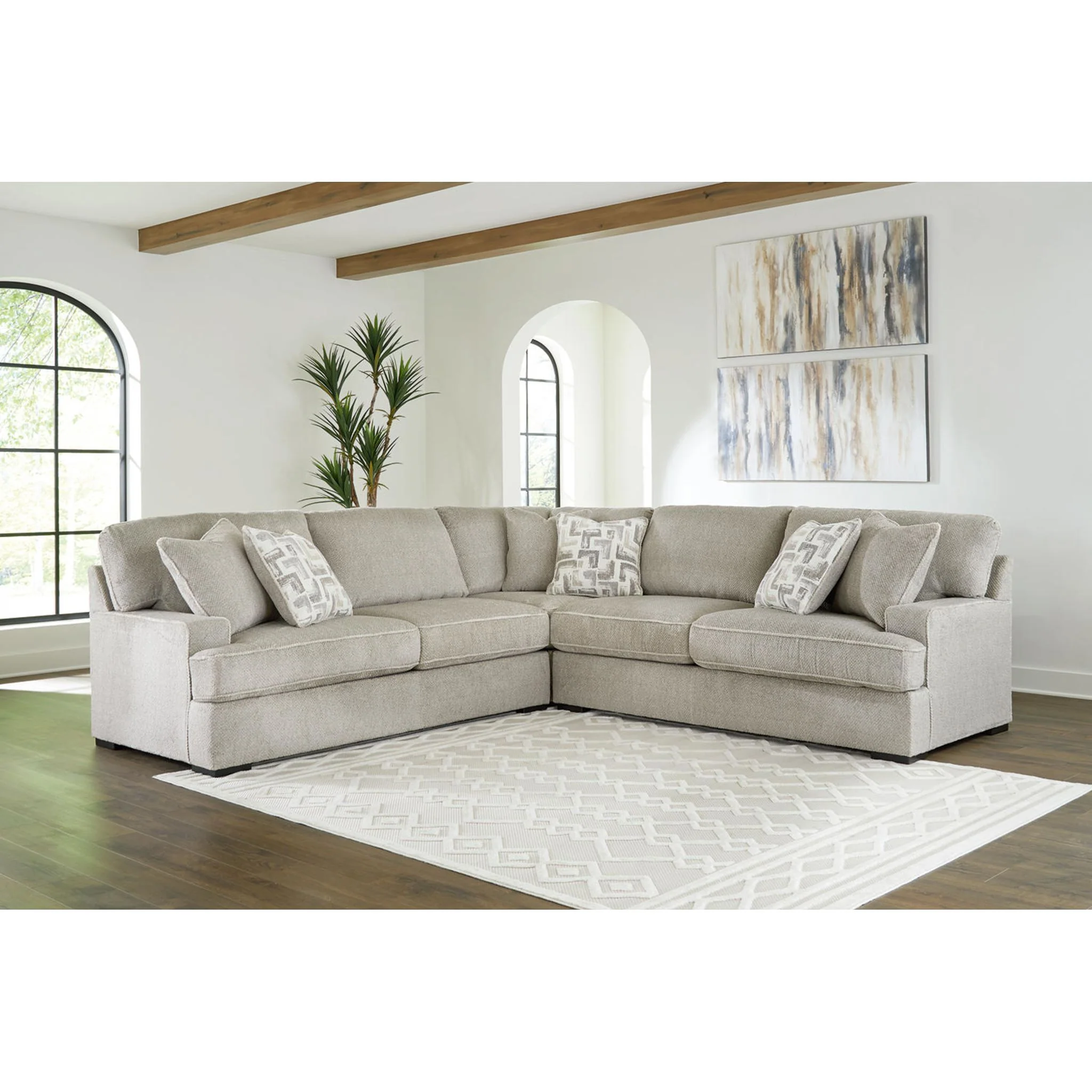 Lelandwood 3 Piece Sectional - Sisal - Image 8