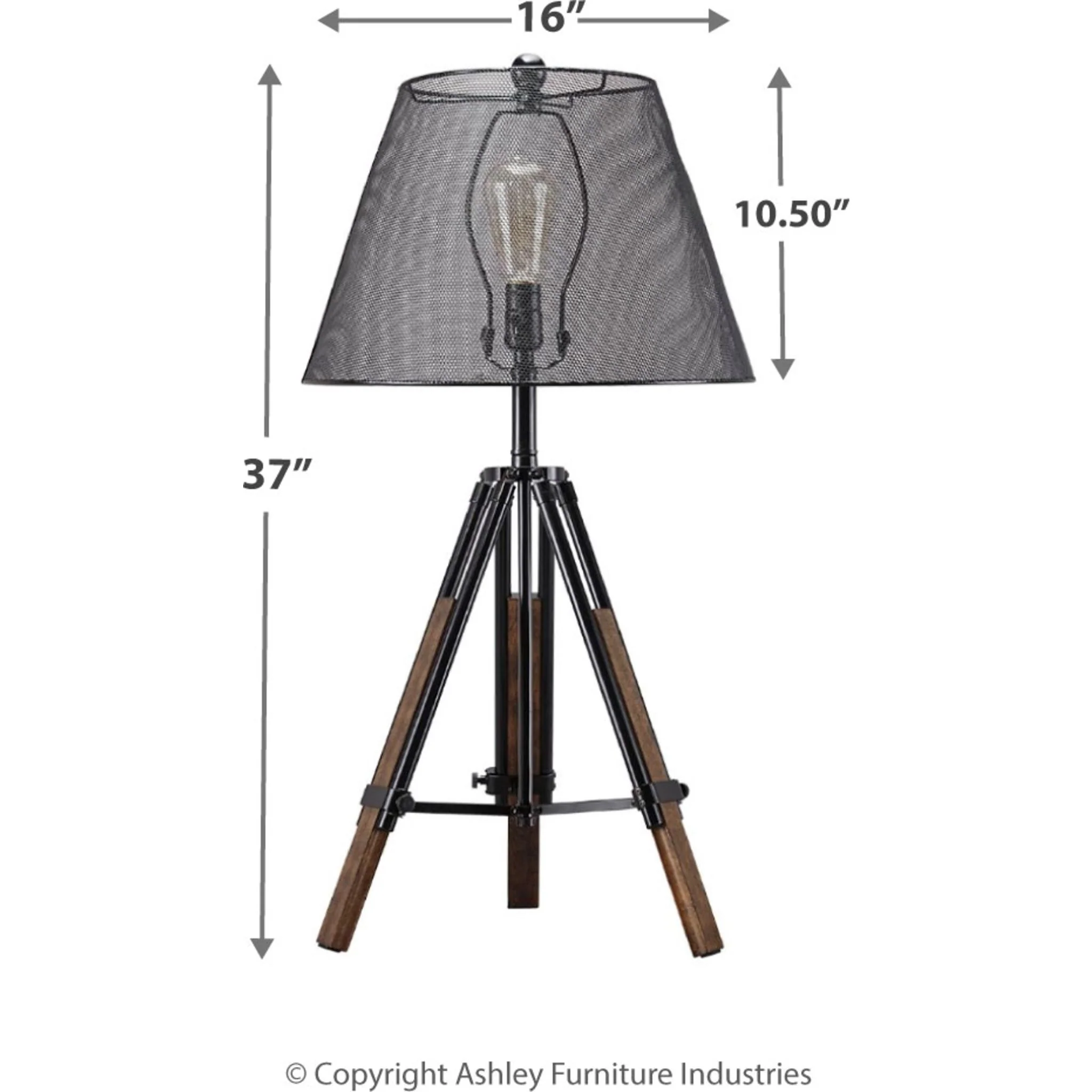 Leolyn Table Lamp - Black/Brown 37.00" - Image 5