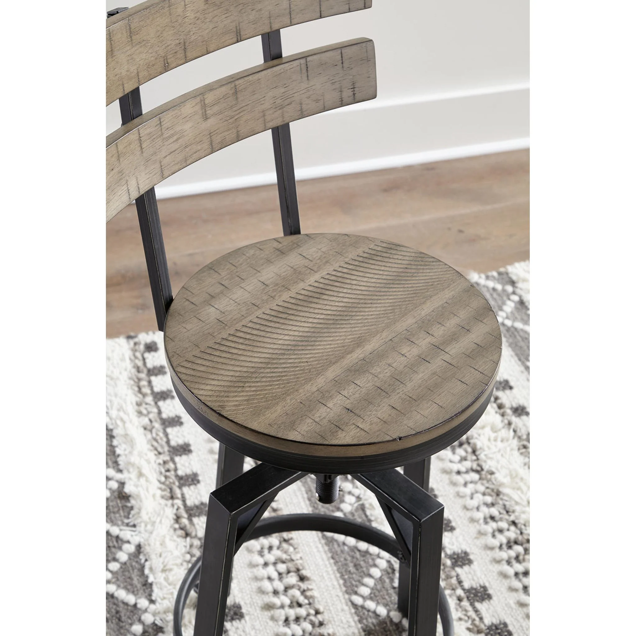 Lesterton Adjustable Height Stool - Light Brown/Black - (D334-124) - Image 11