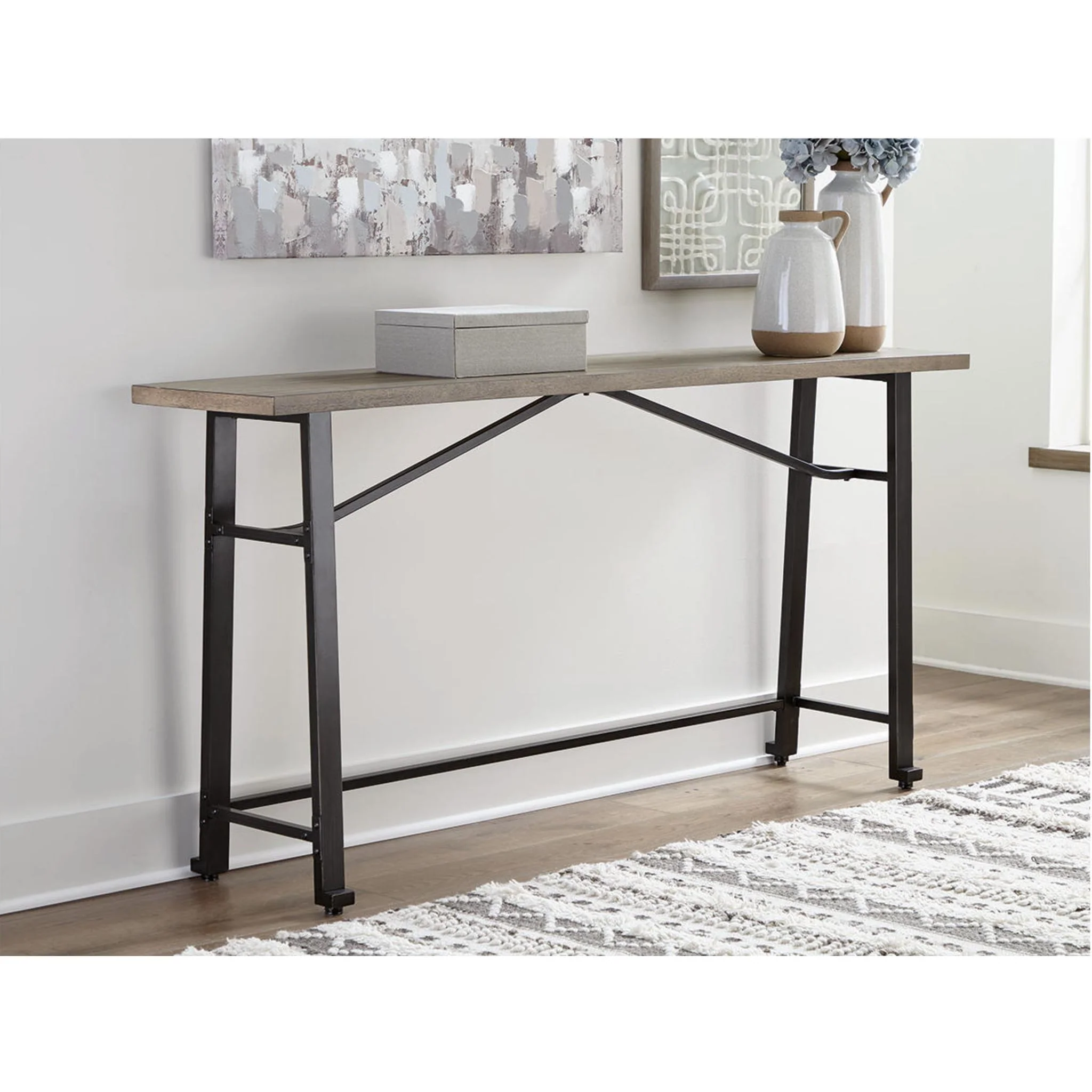 Lesterton Counter Height Table - Light Brown/Black - (D334-52) - Image 2
