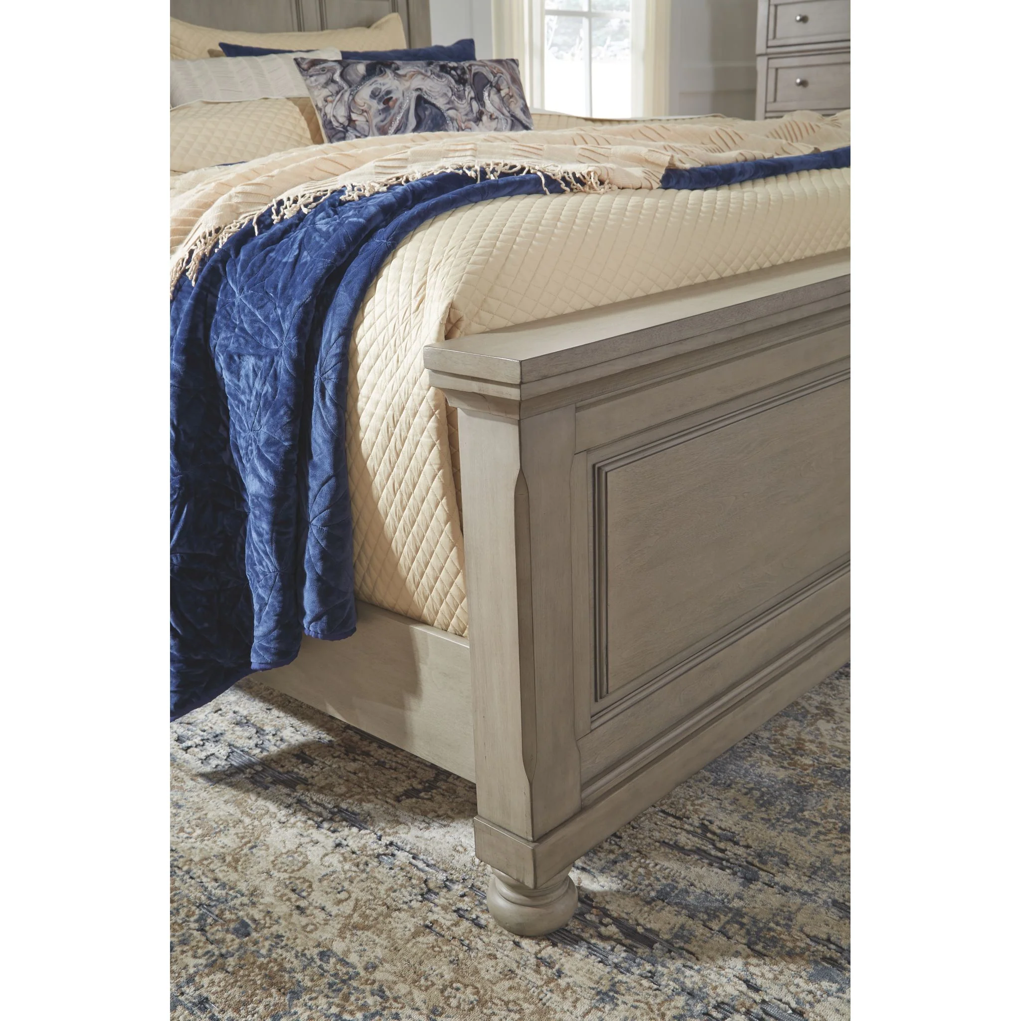 Lettner 3 Piece Panel Bed - Light Gray - Image 16