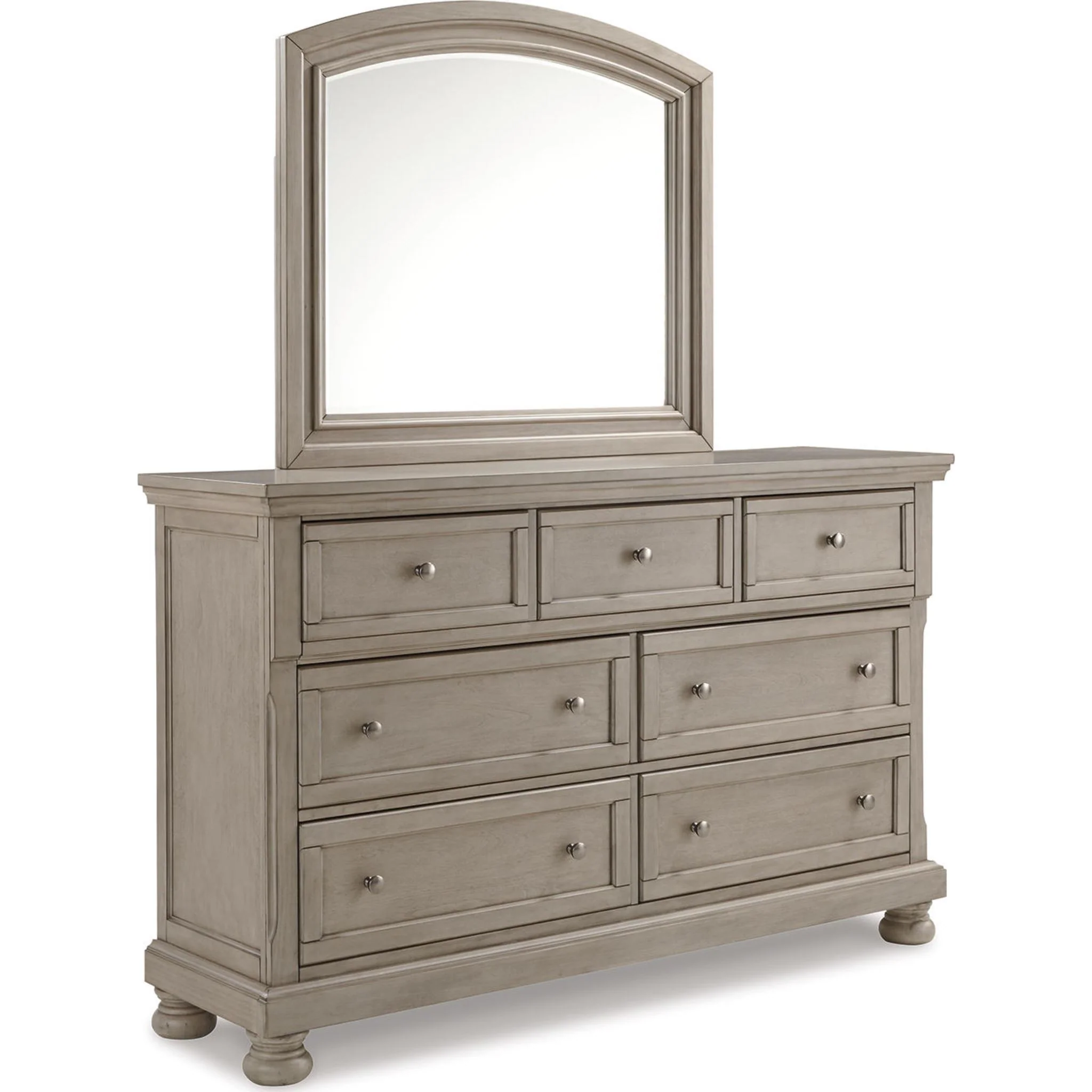Lettner 5 Piece King Panel Bedroom - Light Gray - Image 10