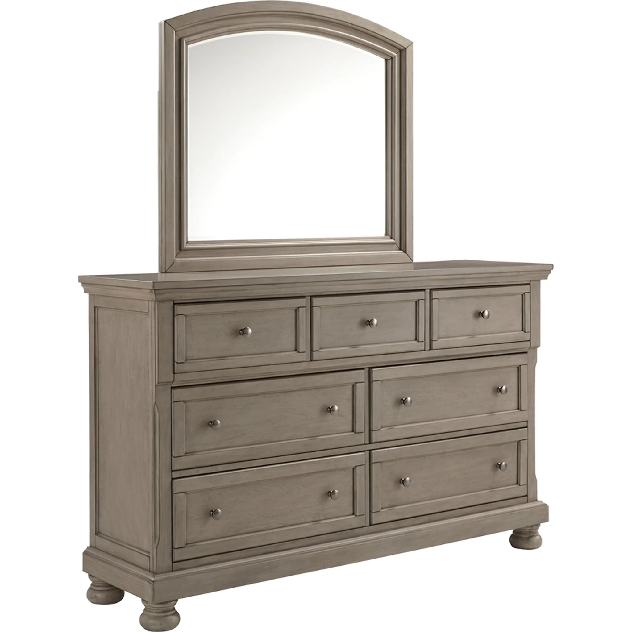 Lettner 5 Piece Queen Panel Bedroom - Light Gray - Image 3