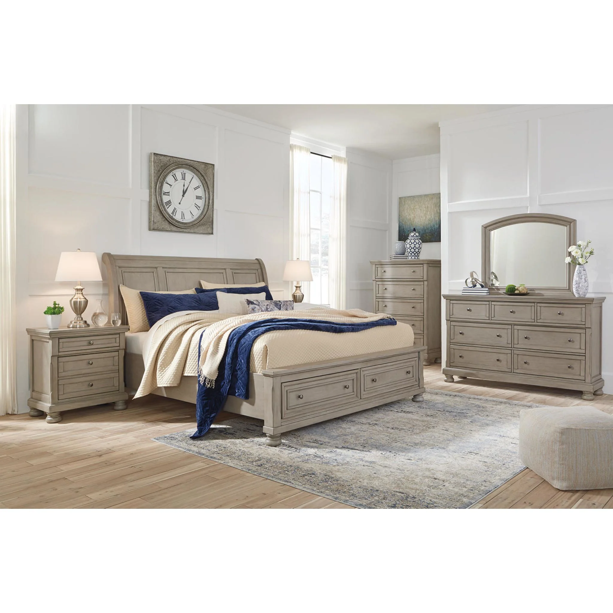 Lettner Dresser and Mirror - Light Gray - Image 13