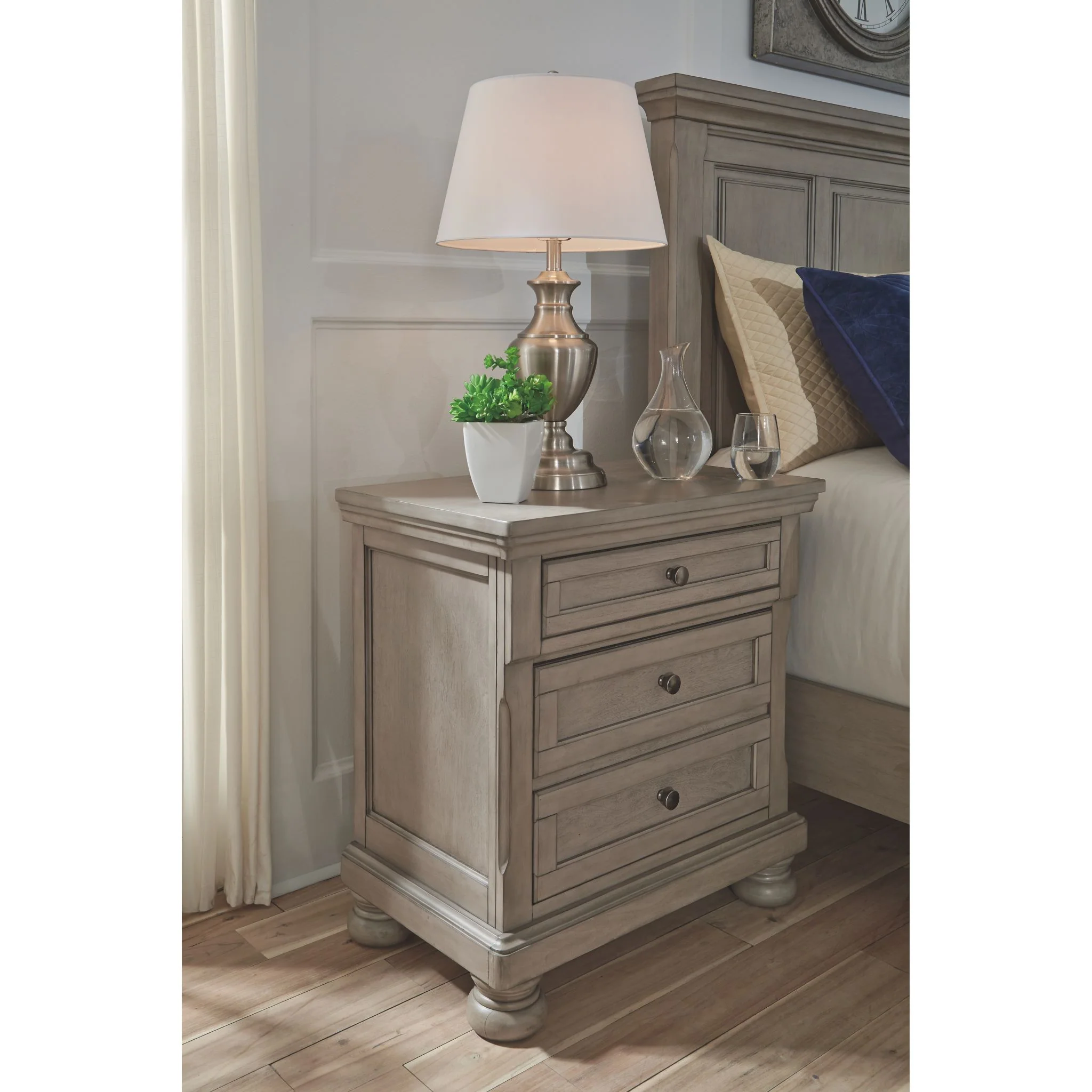 Lettner Nightstand - Light Gray - Image 2
