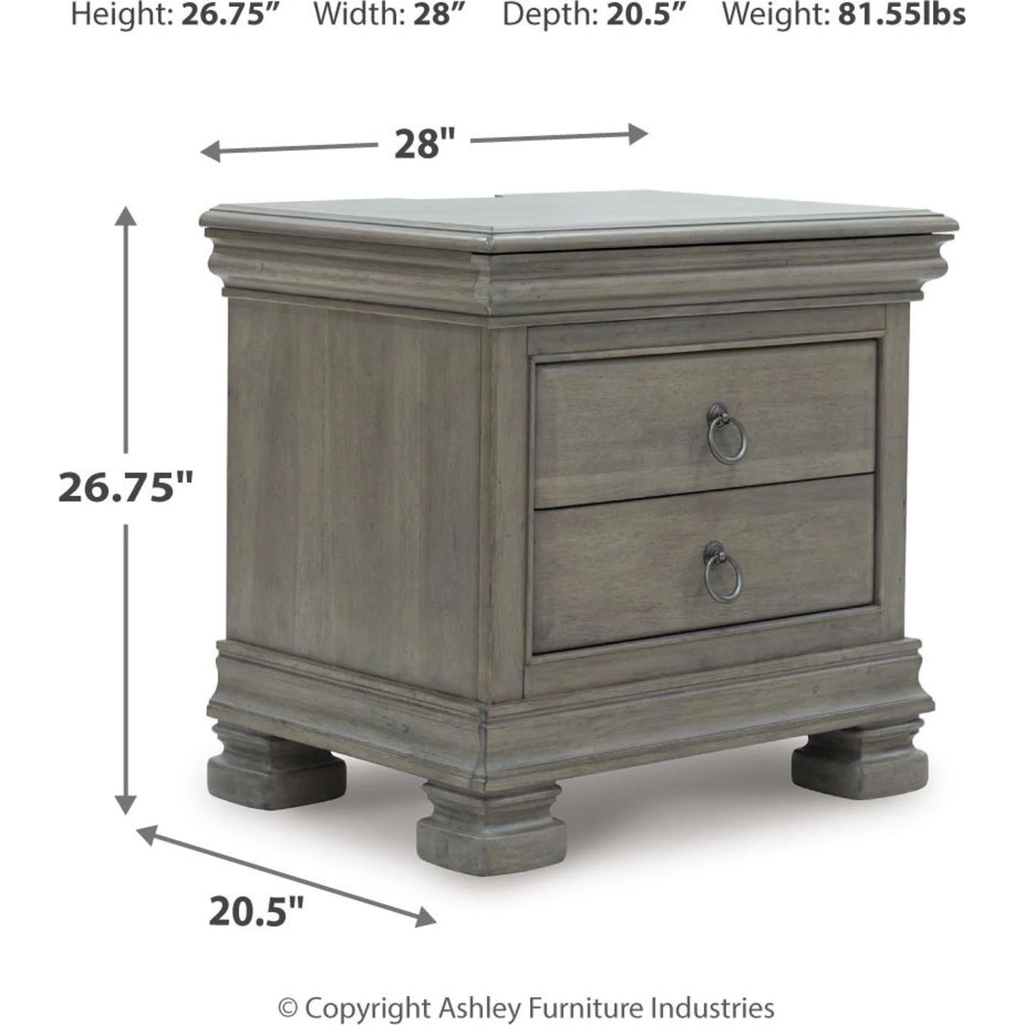 Lexorne 6 Piece King Sleigh Bedroom - Gray - Image 26