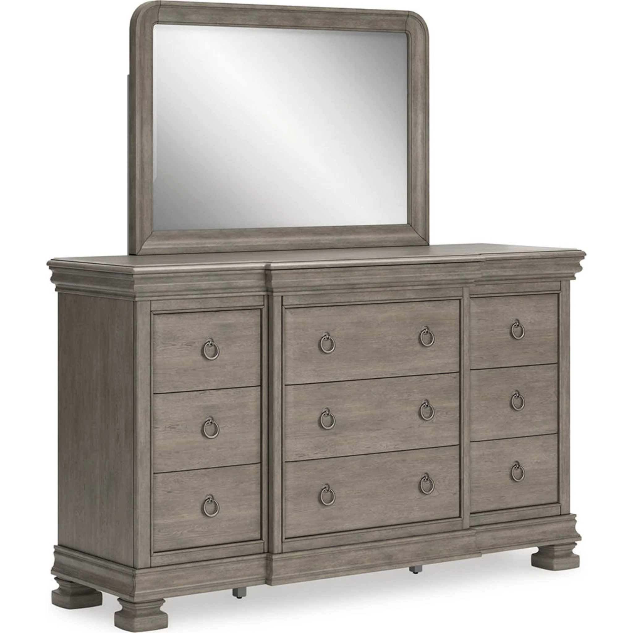 Lexorne 6 Piece King Sleigh Bedroom - Gray - Image 4
