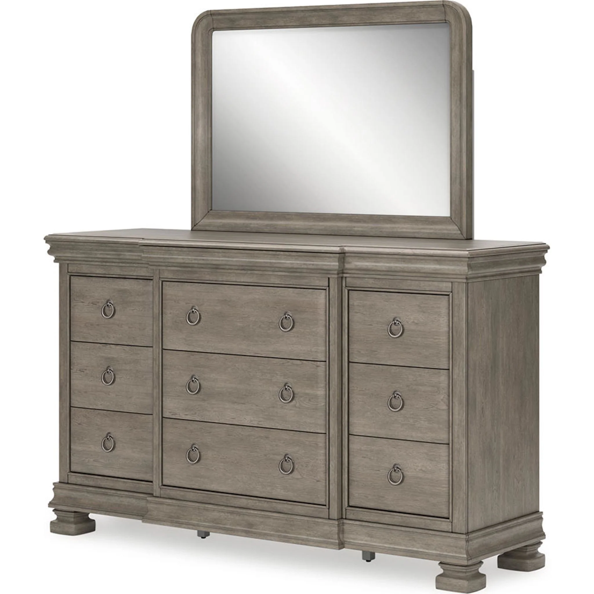 Lexorne 6 Piece Queen Sleigh Bedroom - Gray - Image 2