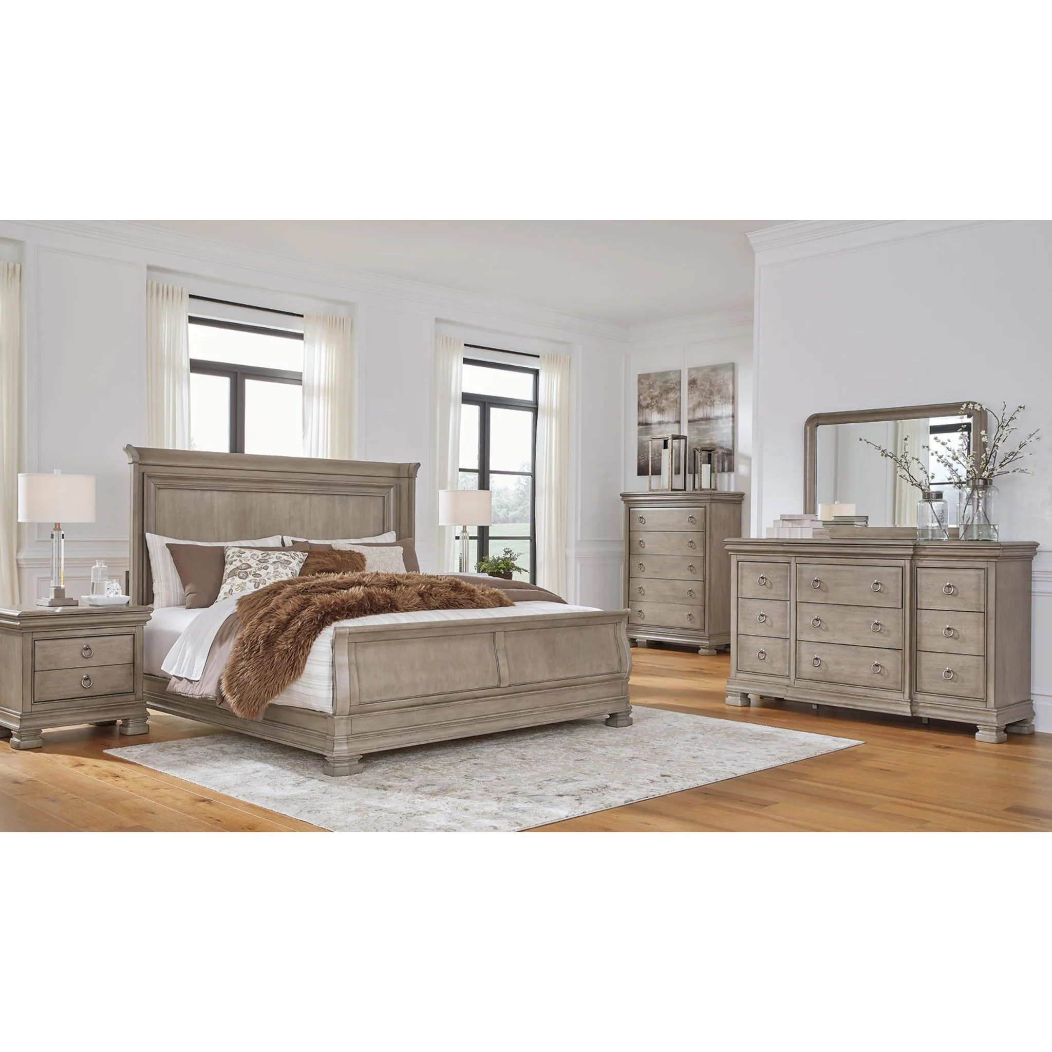 Lexorne Dresser and Mirror - Gray - Image 13