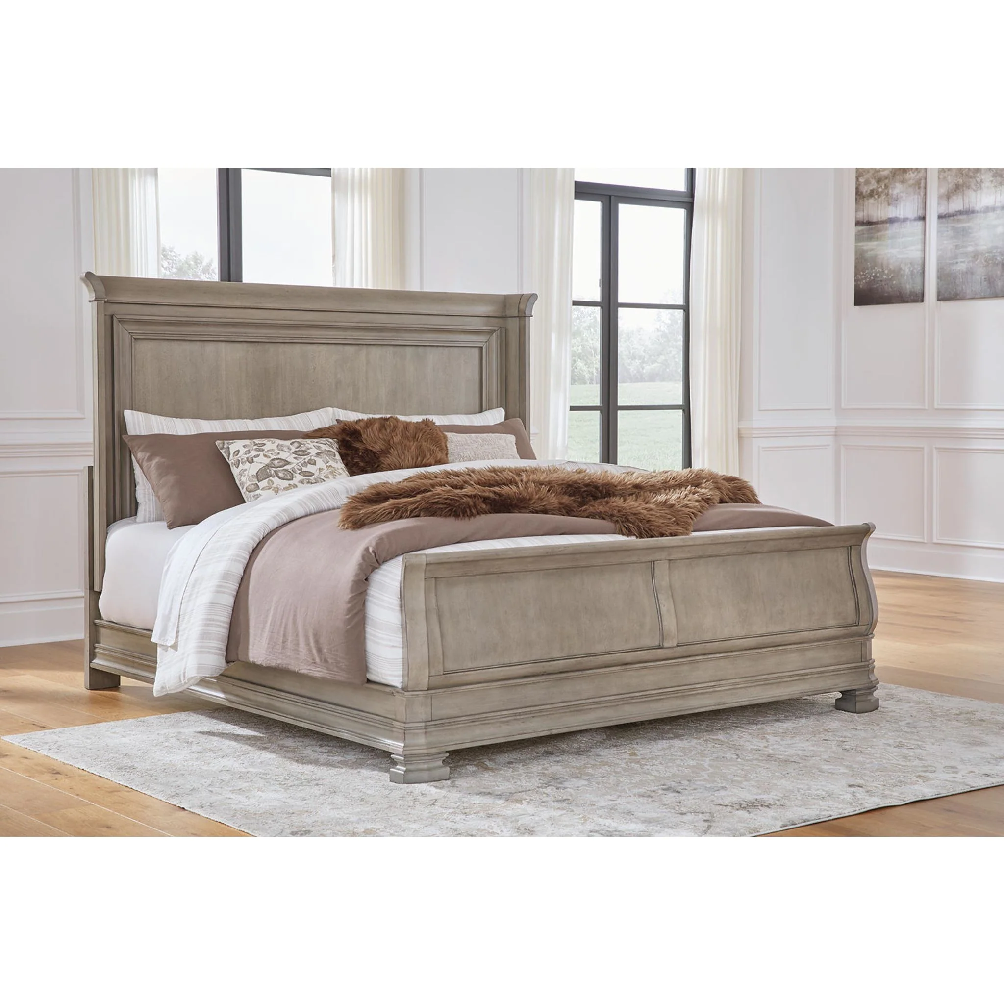 Lexorne Queen Sleigh Bed - Gray - Image 10