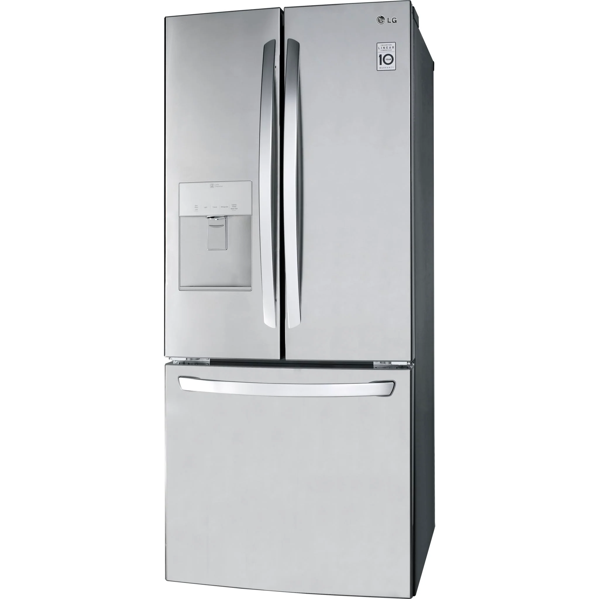 LG 21.8 cu.ft. Standard-Depth French 3-Door Refrigerator With External Water Dispenser and Ice Maker - Stainless (LRFWS2200S) - Image 3